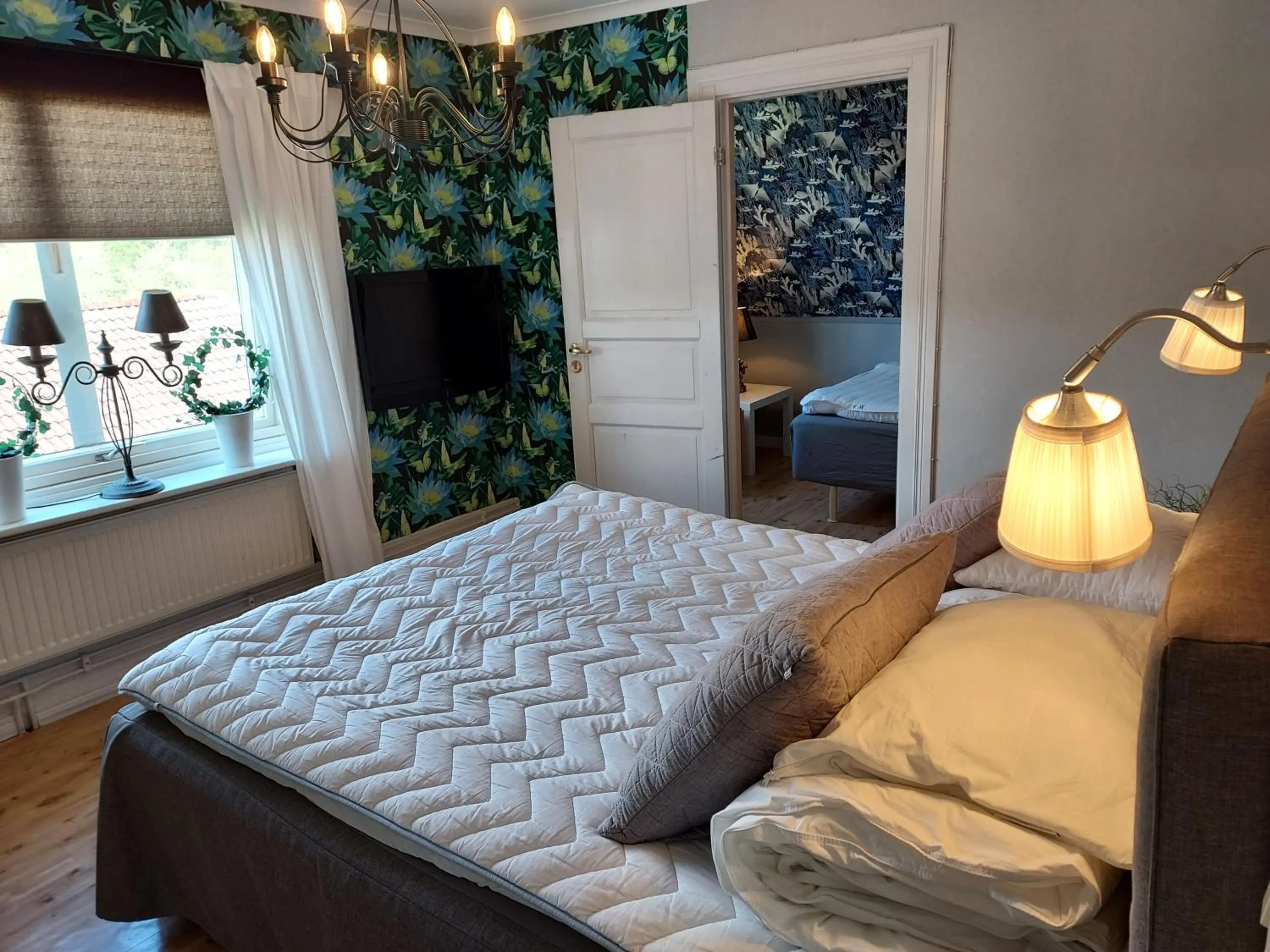 Bed in Älgbergets Bed & Breakfast