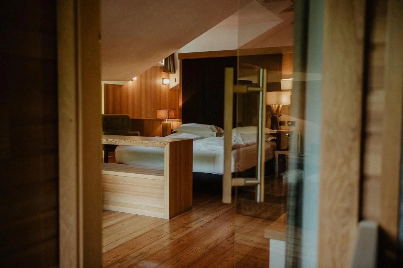 Sauna, Bed in Hotel Larice