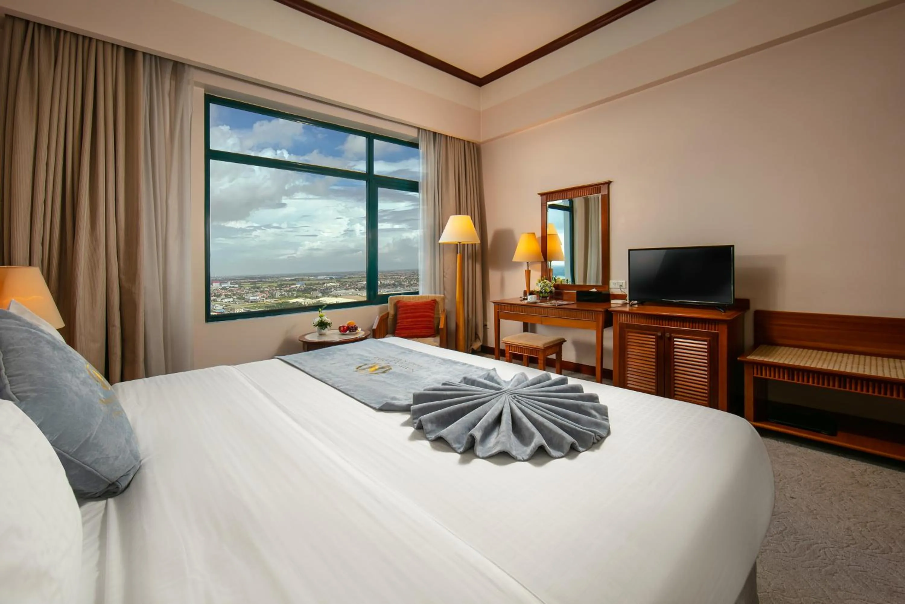 Bed in Nam Cuong Hai Duong Hotel