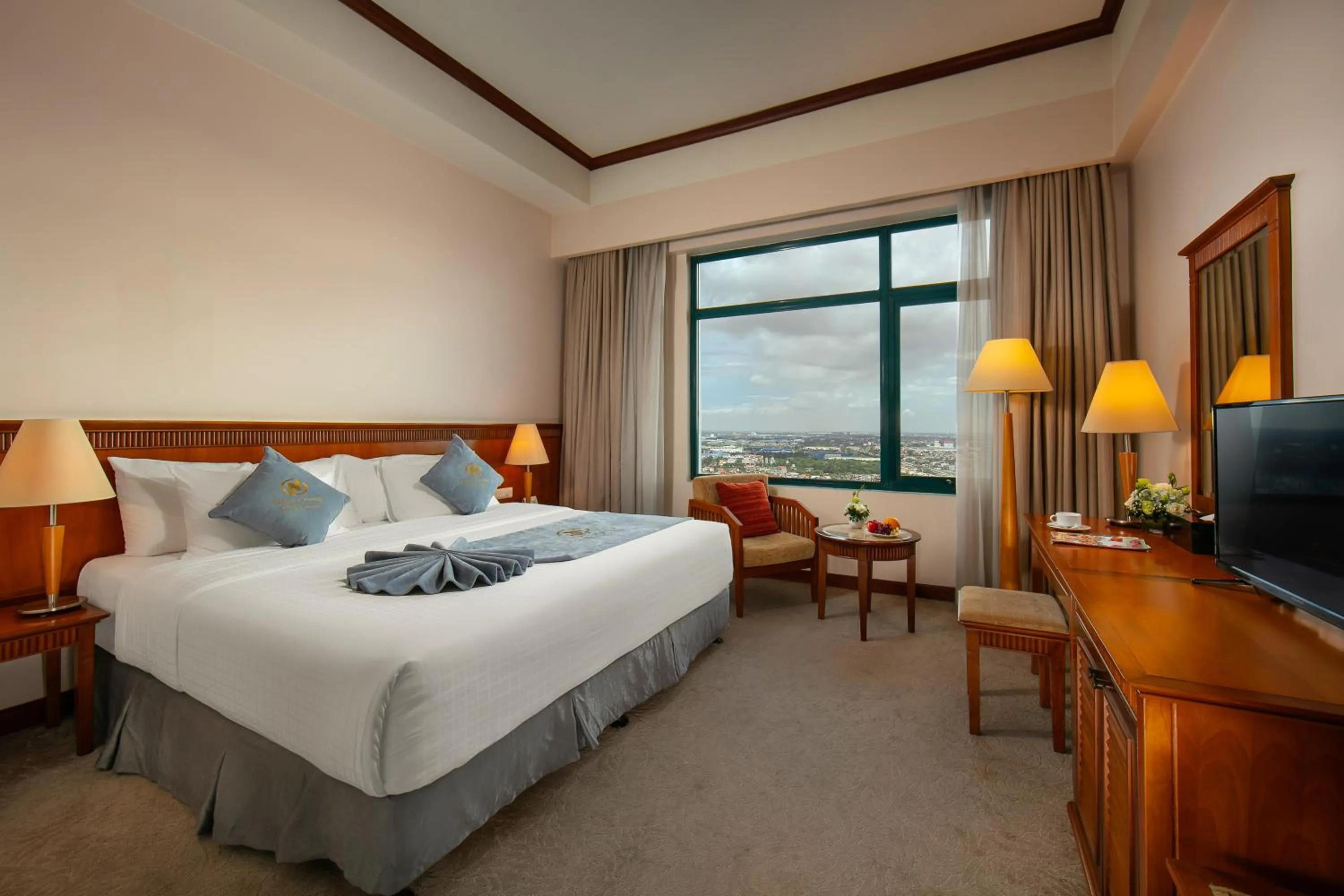 Bed in Nam Cuong Hai Duong Hotel