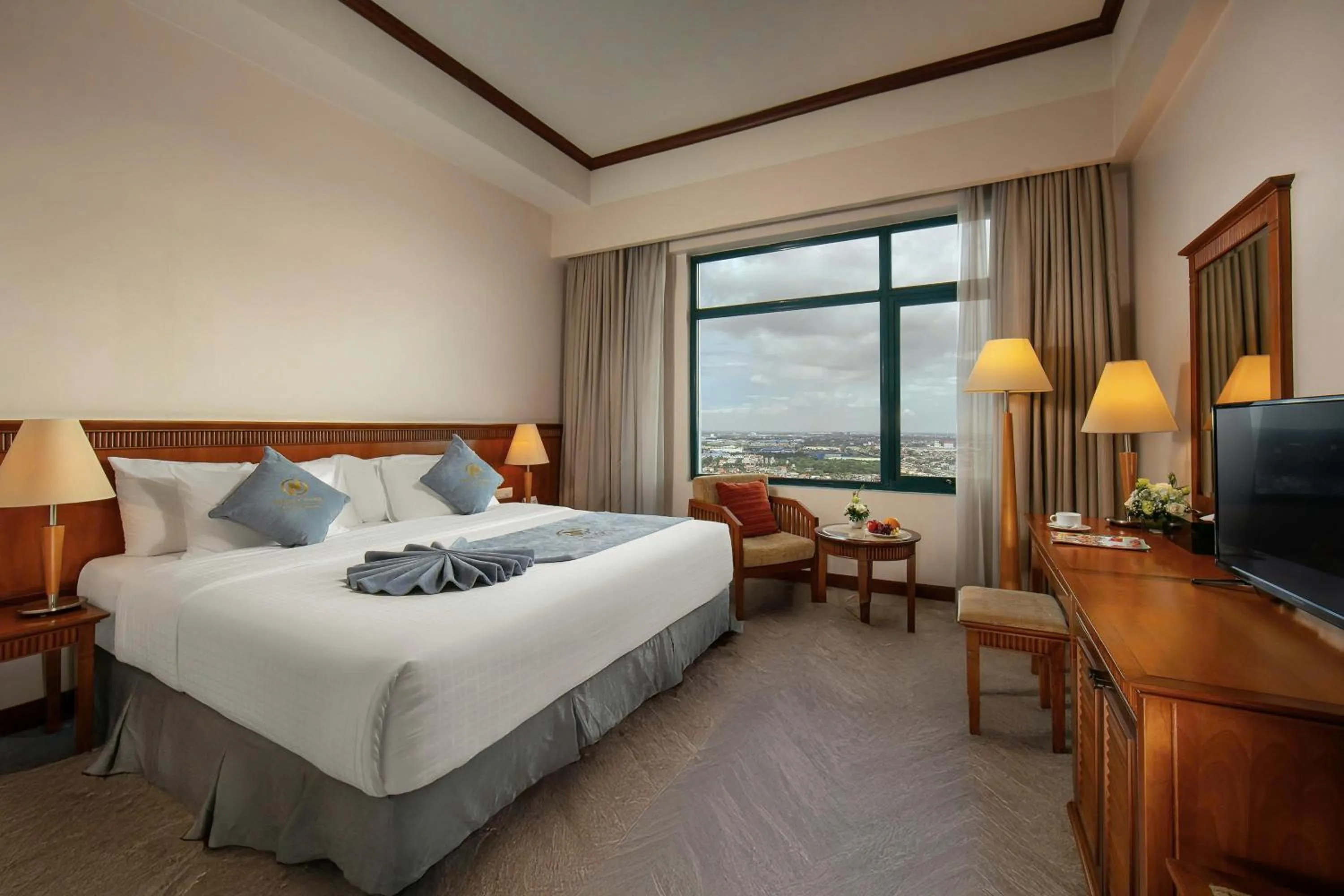 Bed in Nam Cuong Hai Duong Hotel