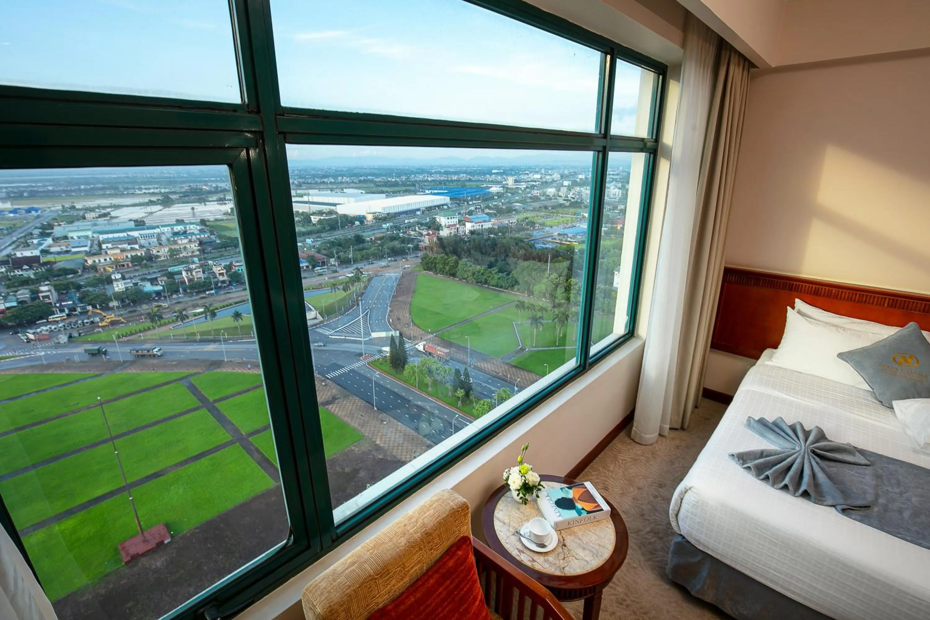 Bed in Nam Cuong Hai Duong Hotel