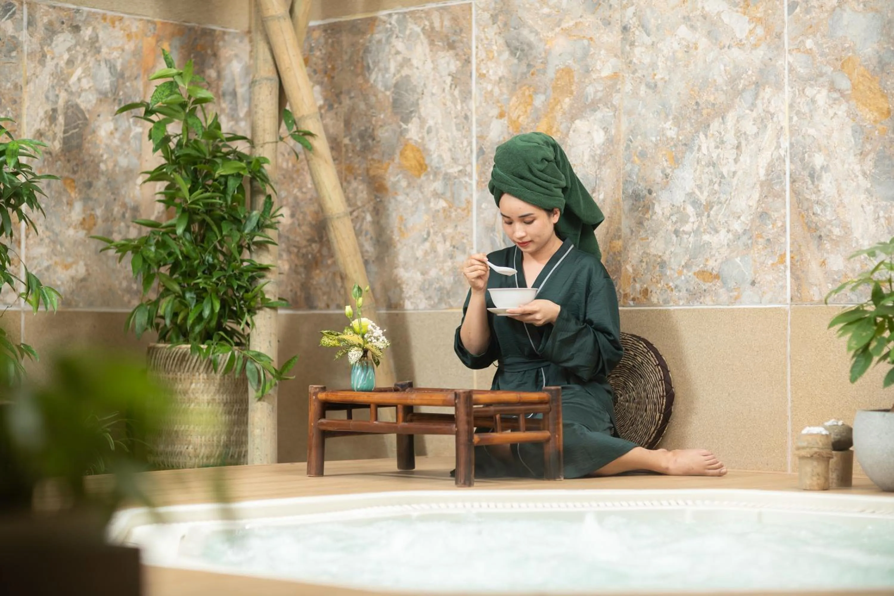 Hot Spring Bath in Nam Cuong Hai Duong Hotel