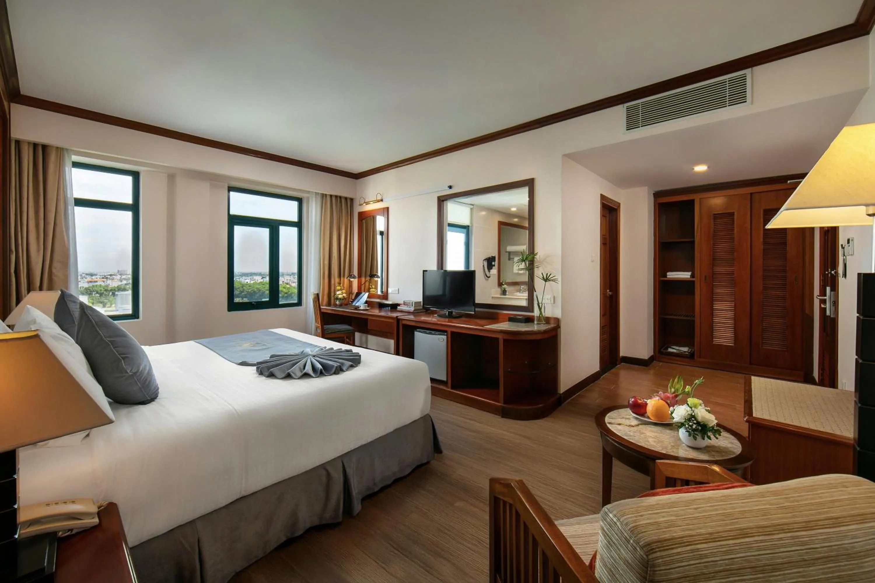 Bed in Nam Cuong Hai Duong Hotel