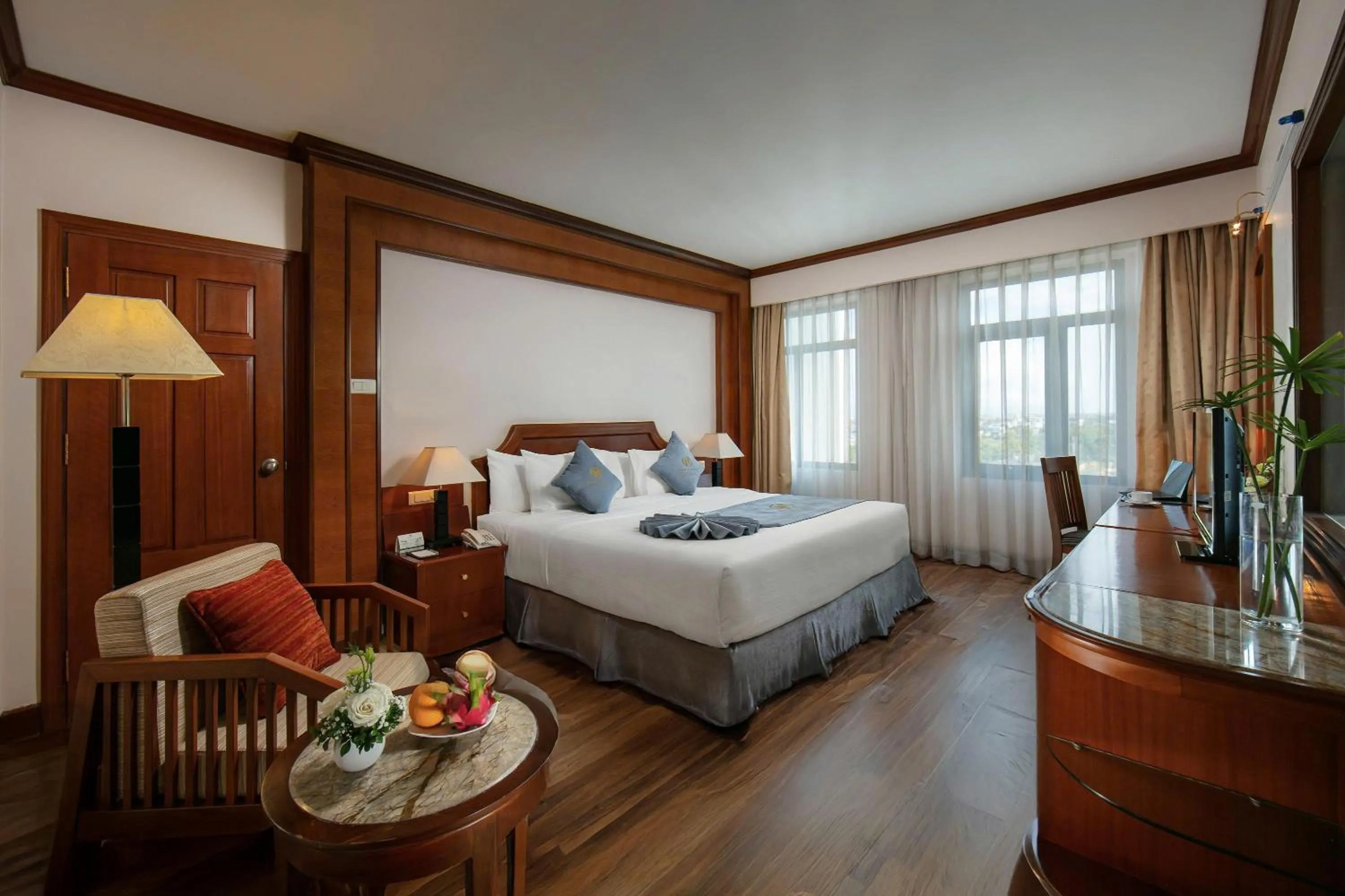 Bed in Nam Cuong Hai Duong Hotel