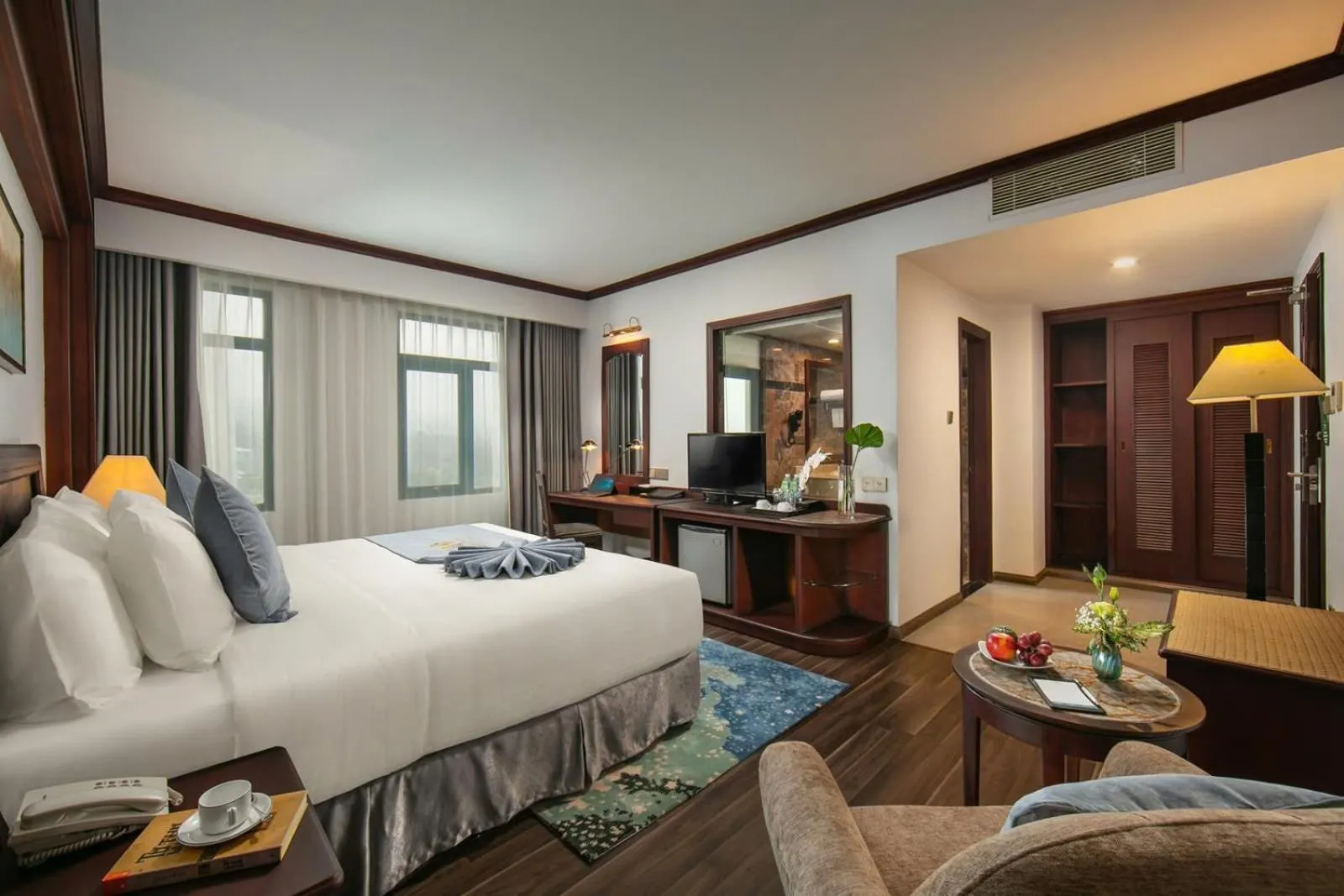 Bed in Nam Cuong Hai Duong Hotel