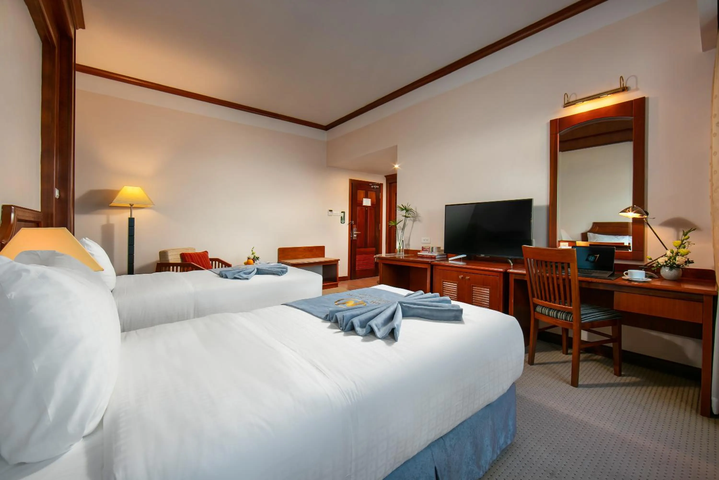 Bed in Nam Cuong Hai Duong Hotel