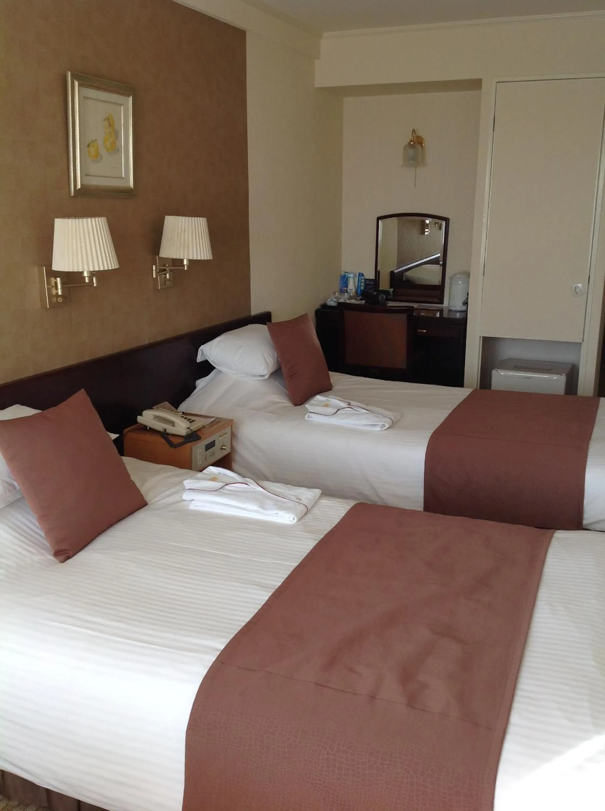 Photo of the whole room, Bed in Okayama Plaza Hotel