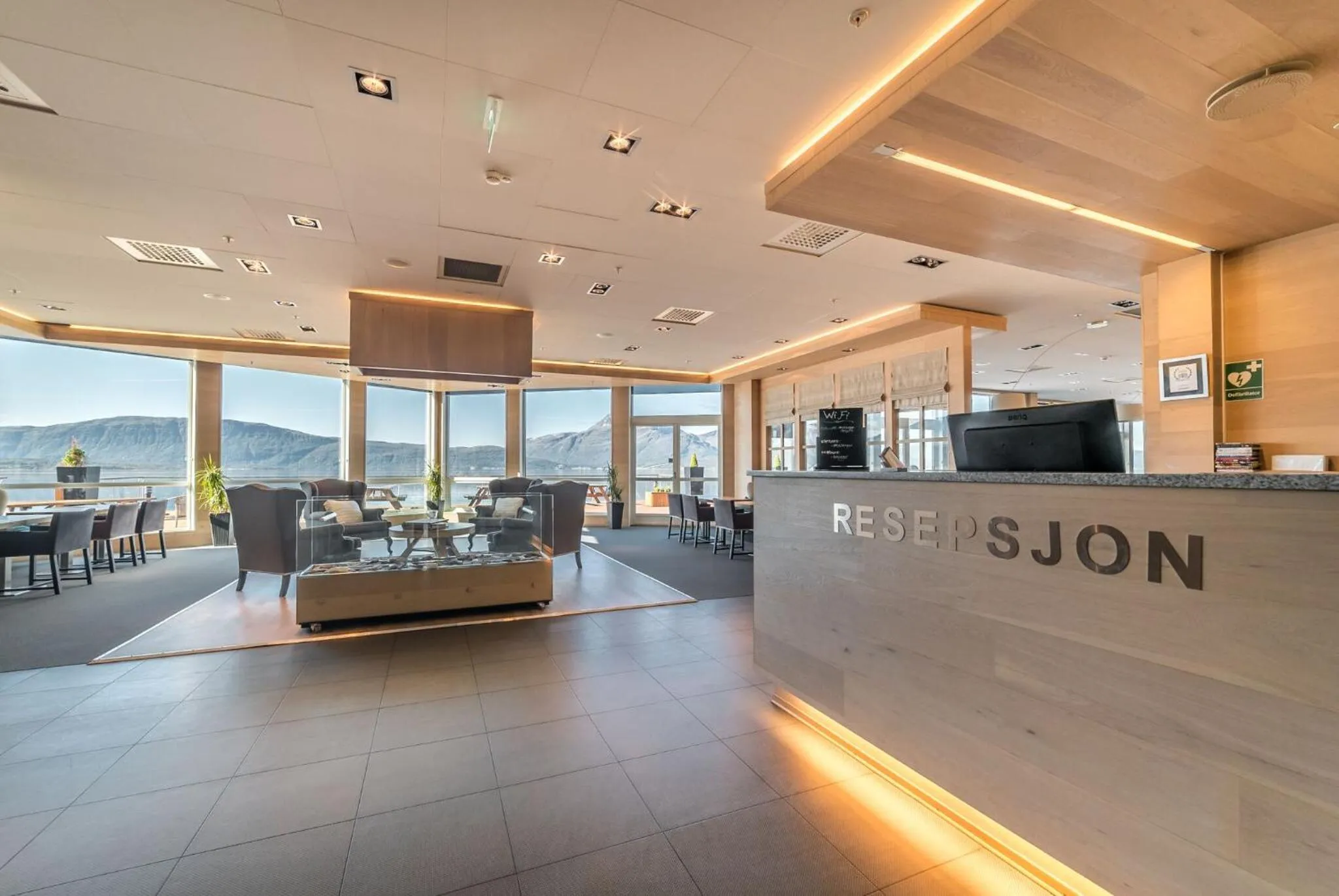 Lobby or reception in Malangen Resort