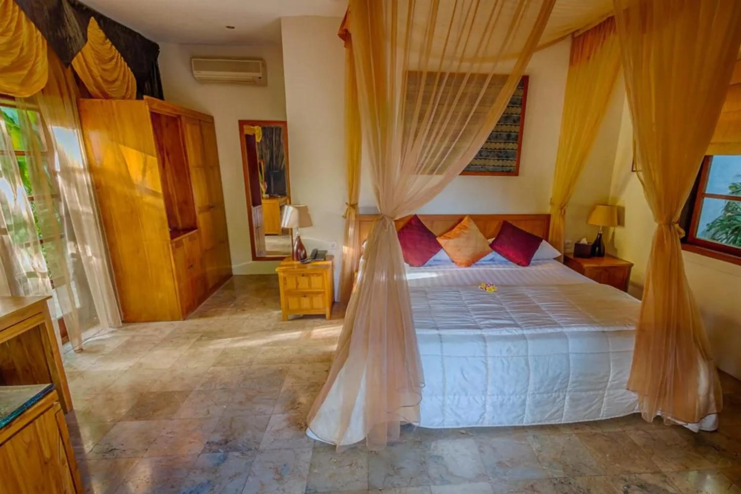 Bed in The Water Garden Hotel