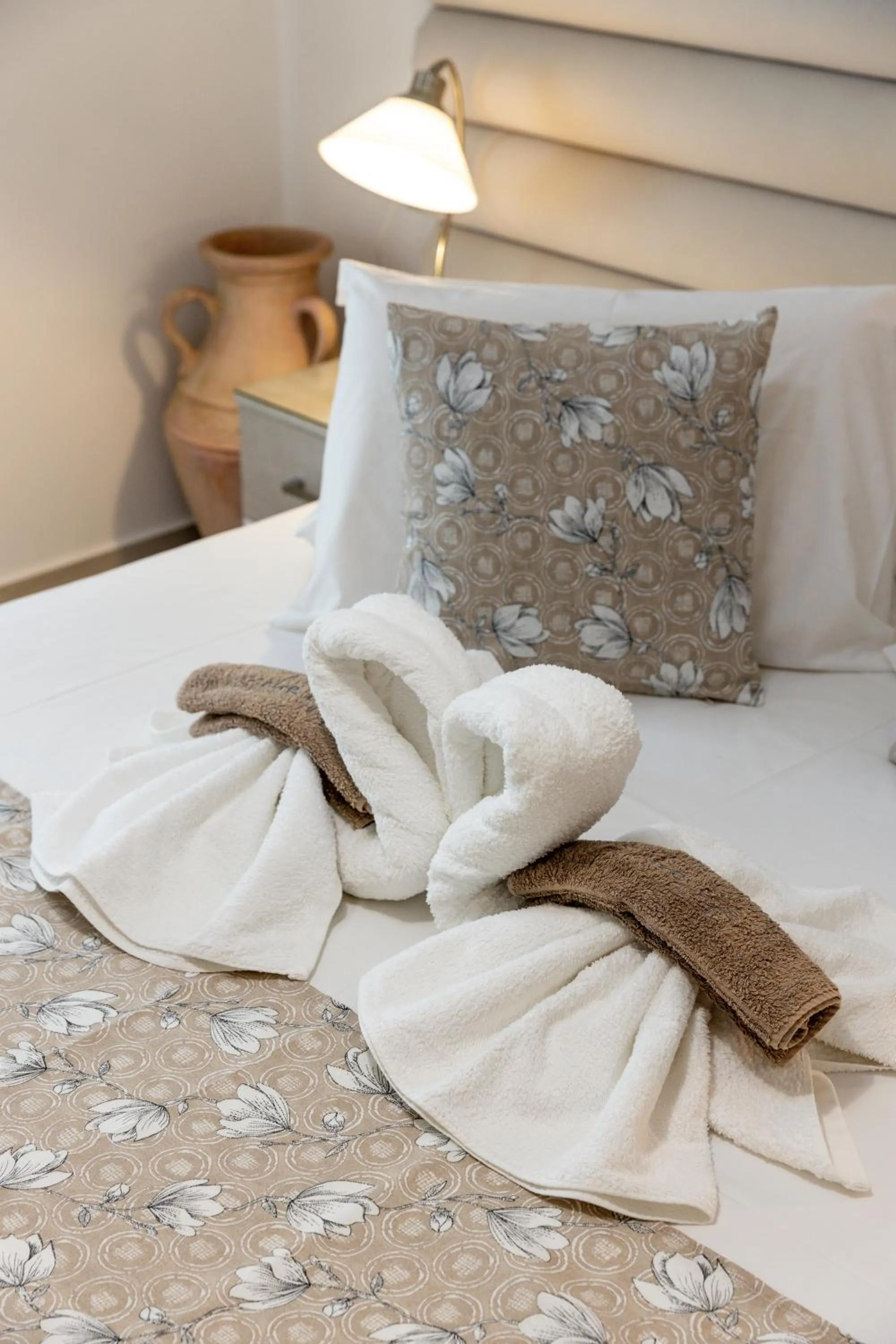 towels, Bed in Panos Luxury Studios