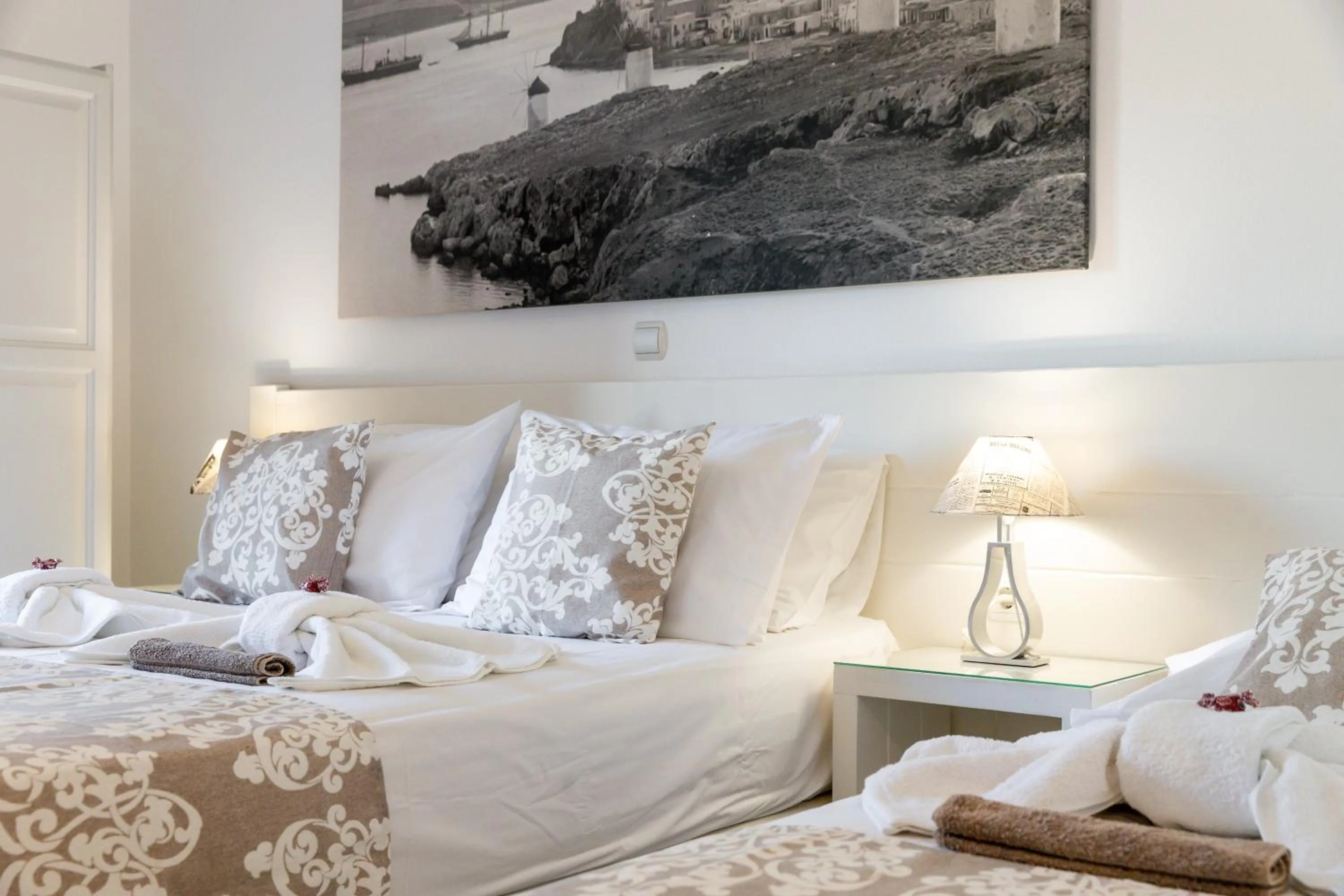 Bed in Panos Luxury Studios