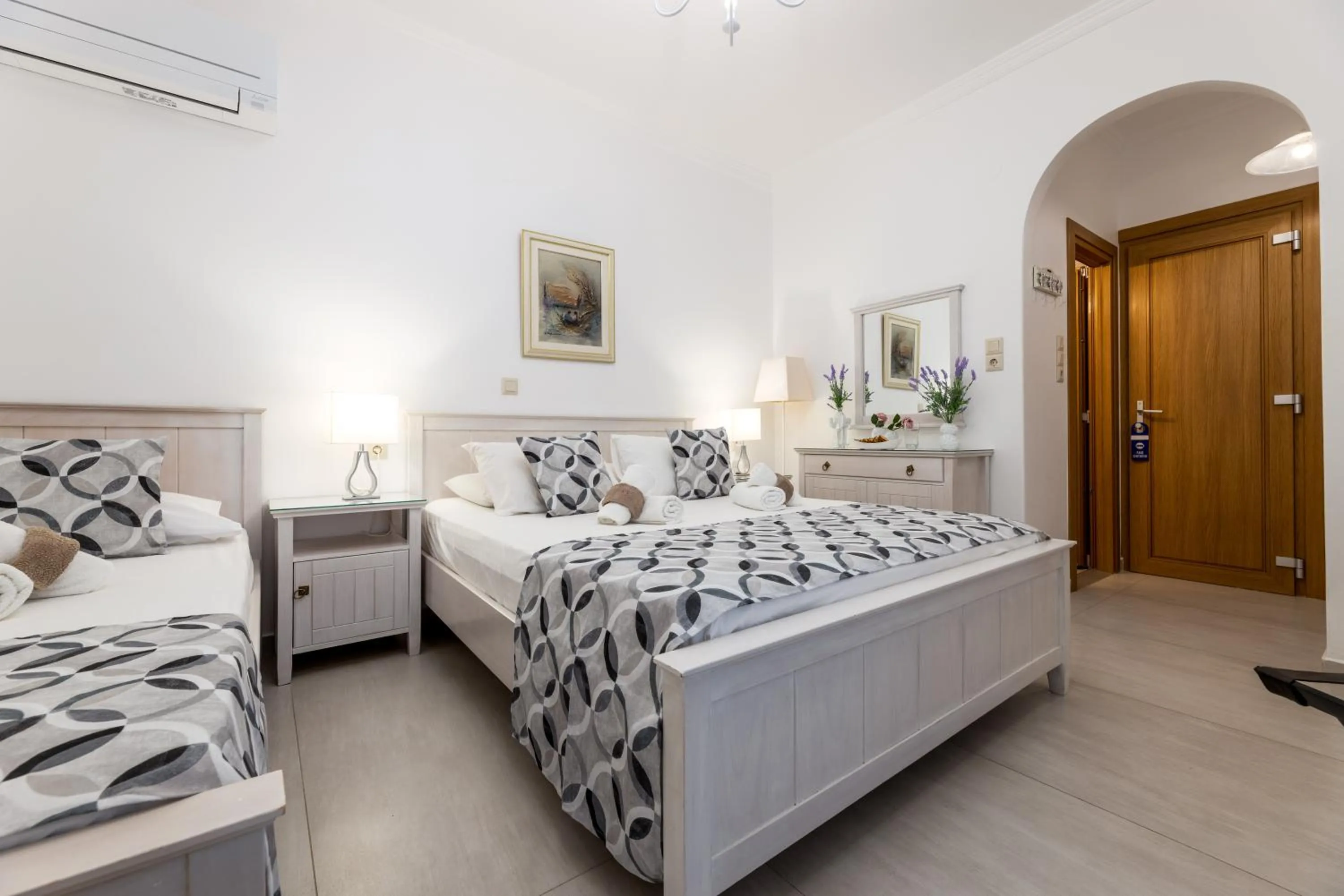 Facade/entrance, Bed in Panos Luxury Studios