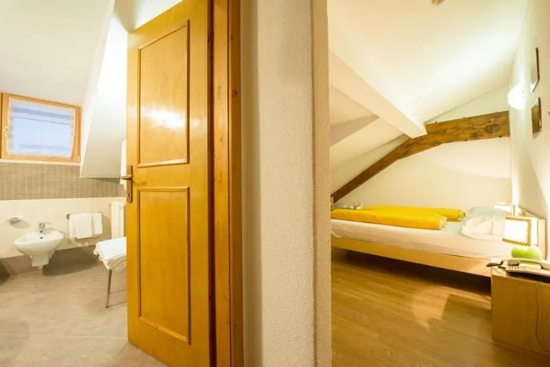 Photo of the whole room, Bed in Hotel Regina Delle Dolomiti