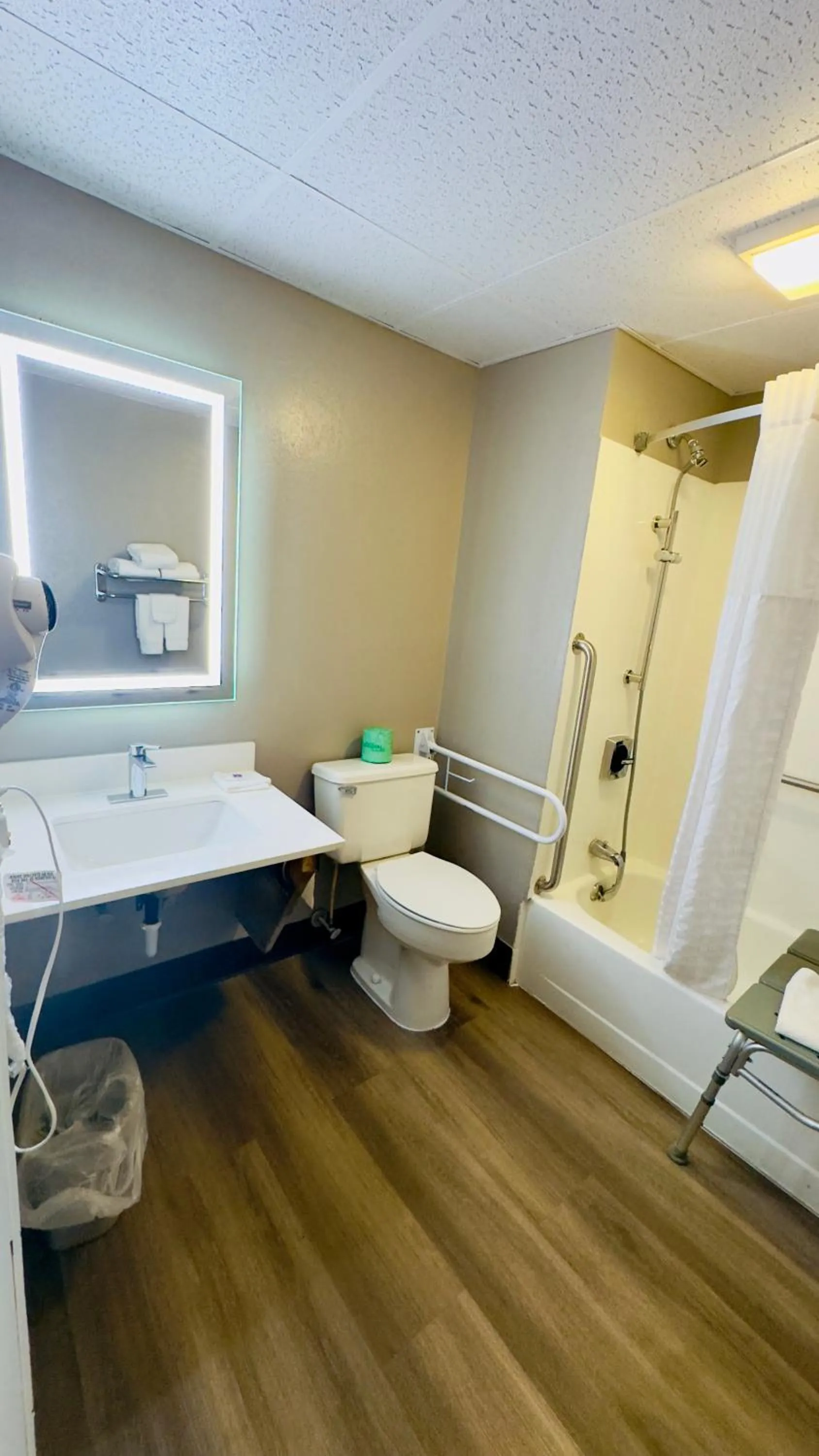 Bathroom in Motel 6 McGraw, NY - Cortland