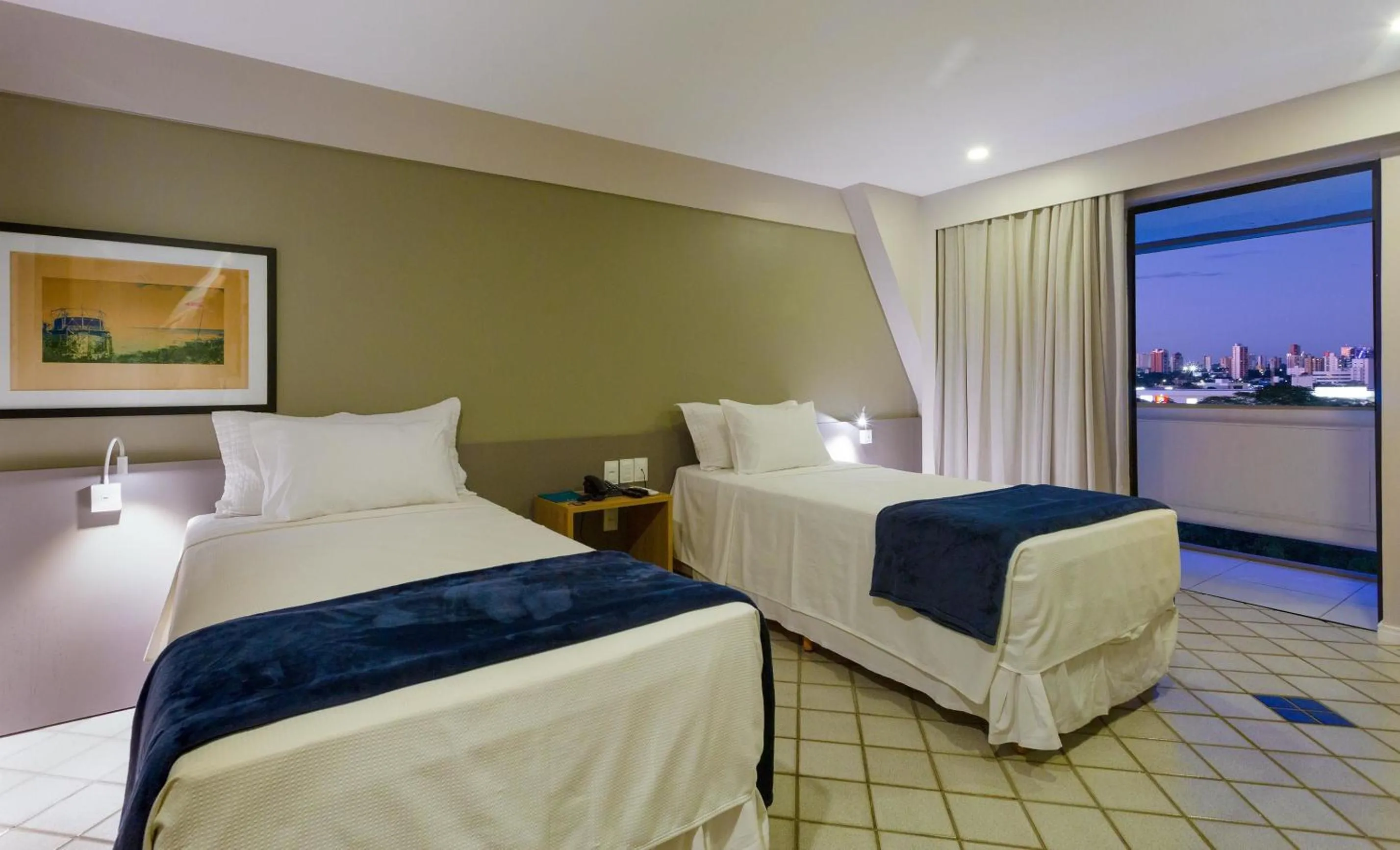 Bed in Blue Tree Towers Rio Poty