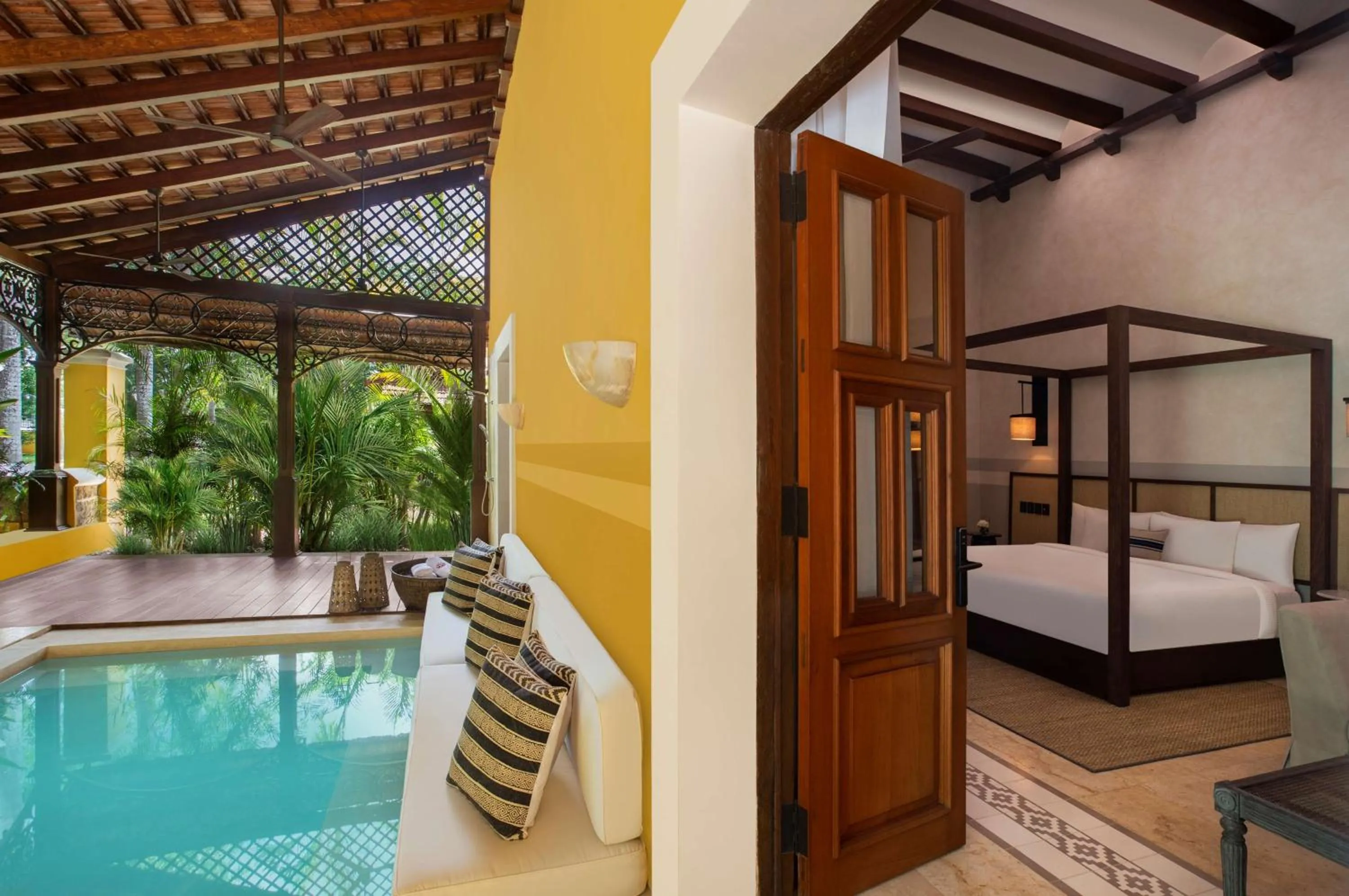 Patio, Bed in Hacienda Xcanatun, Angsana Heritage Collection