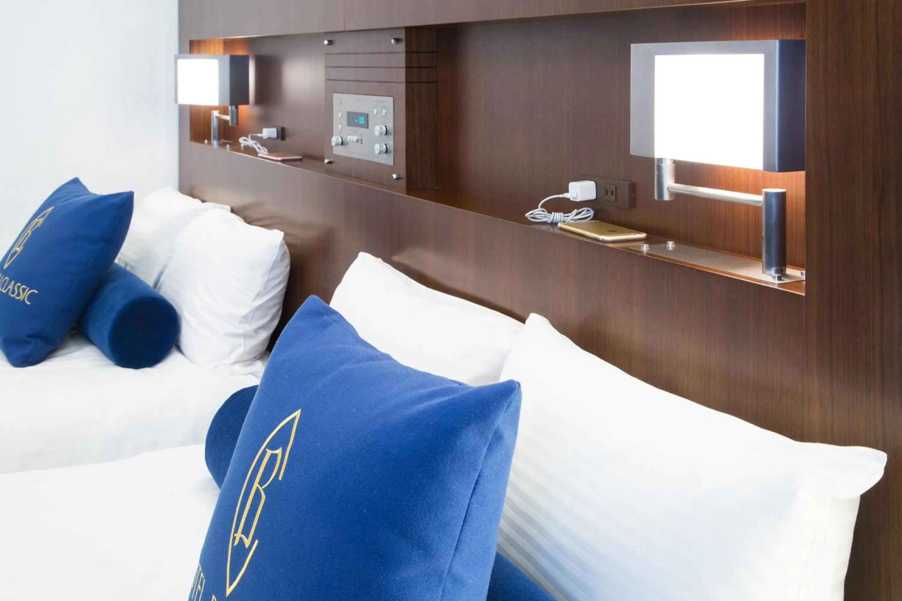 Decorative detail, Bed in Hotel Bellclassic Tokyo