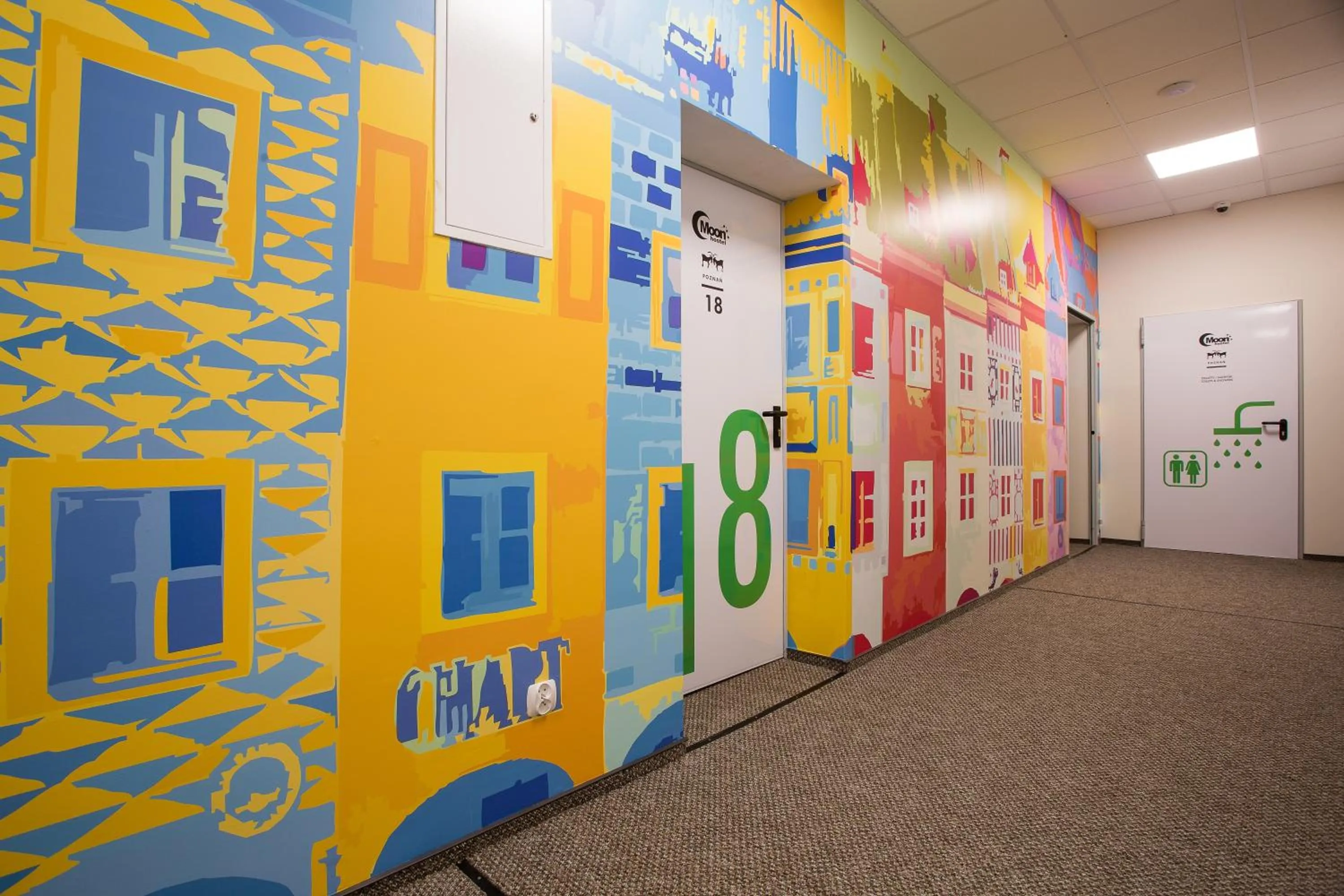 Decorative detail in Moon Hostel Poznań