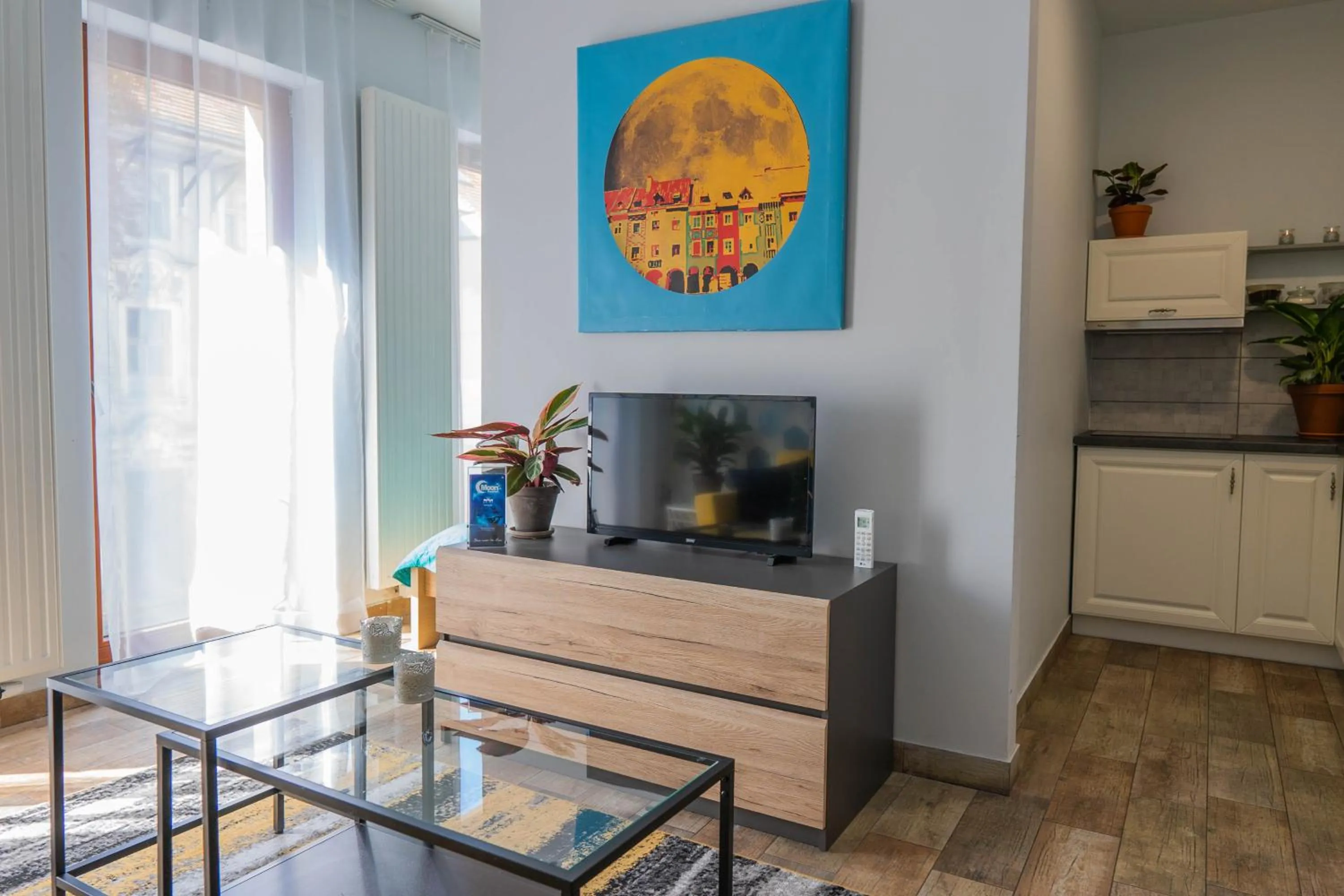 Living room in Moon Hostel Poznań