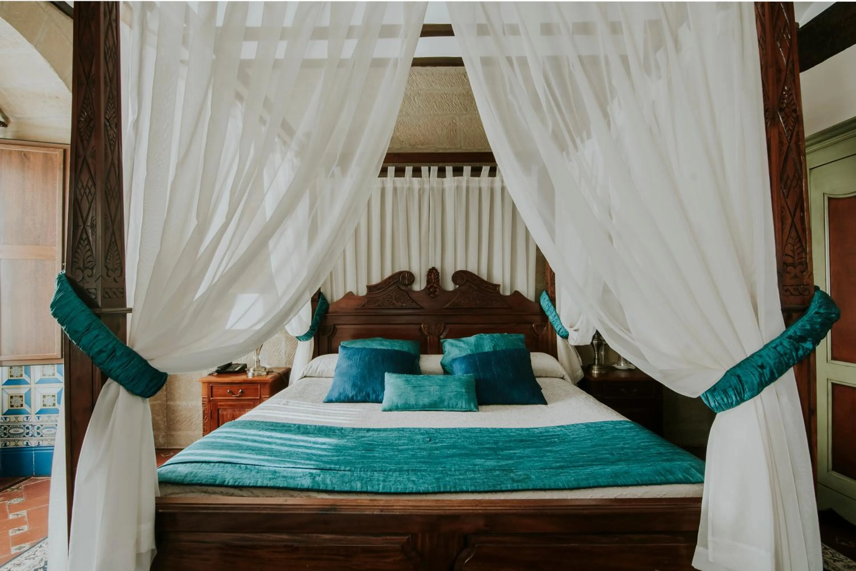 Bed in Hospedería Palacio de Casafuerte