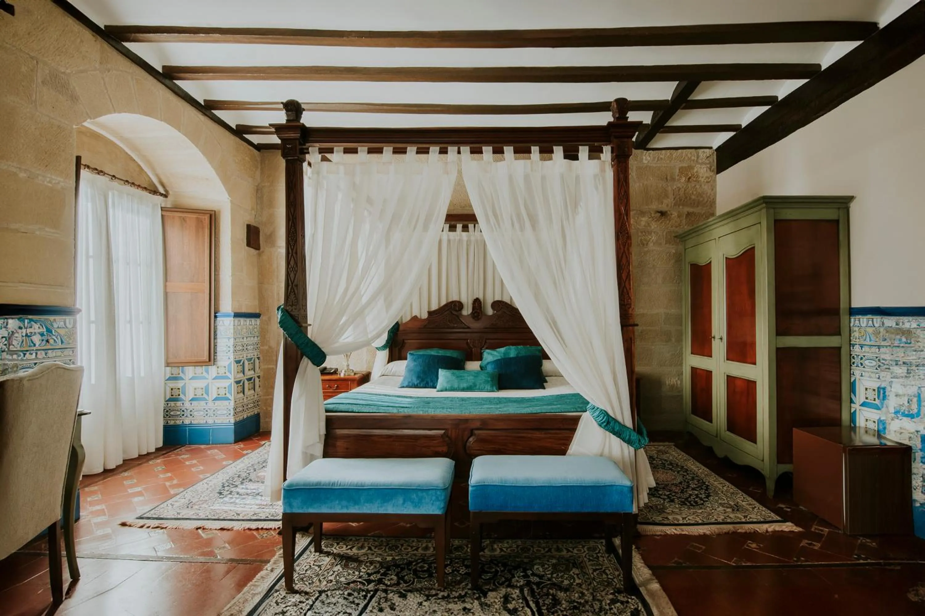 Bed in Hospedería Palacio de Casafuerte