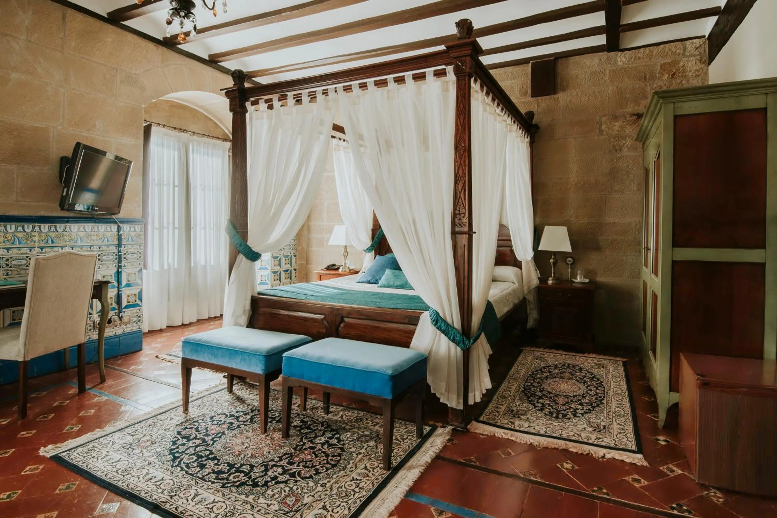 Bed in Hospedería Palacio de Casafuerte