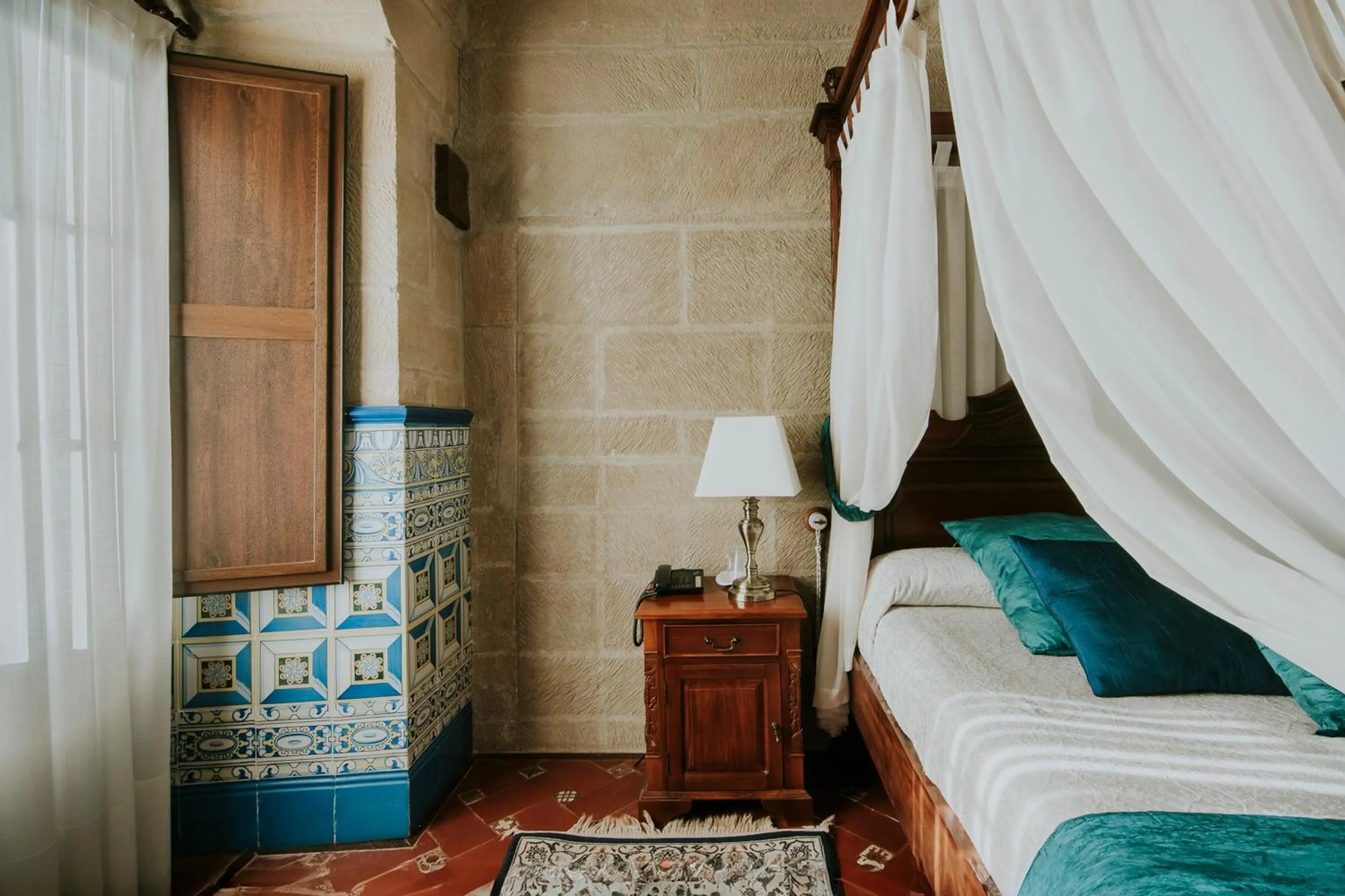 Bed in Hospedería Palacio de Casafuerte