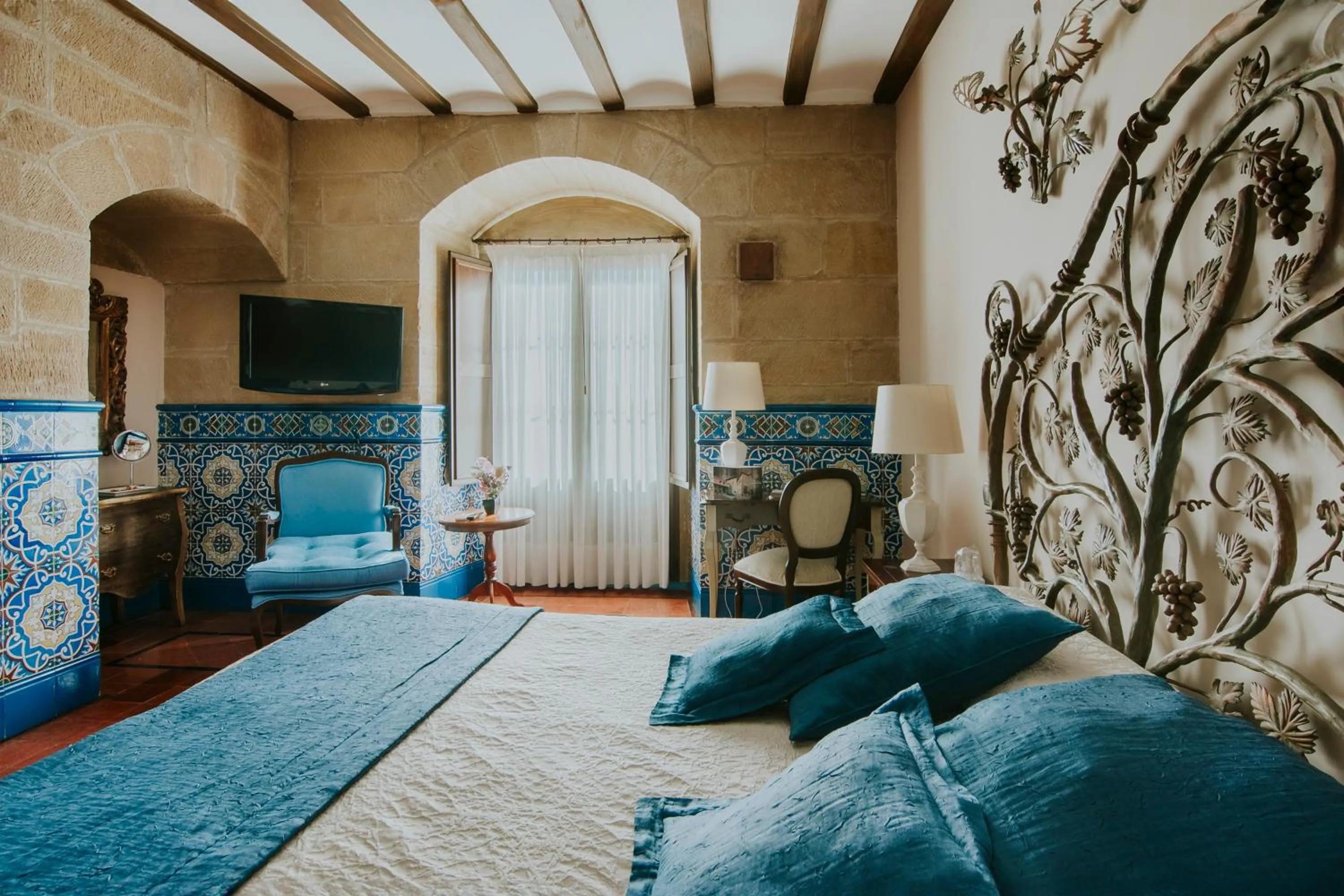 Bed in Hospedería Palacio de Casafuerte