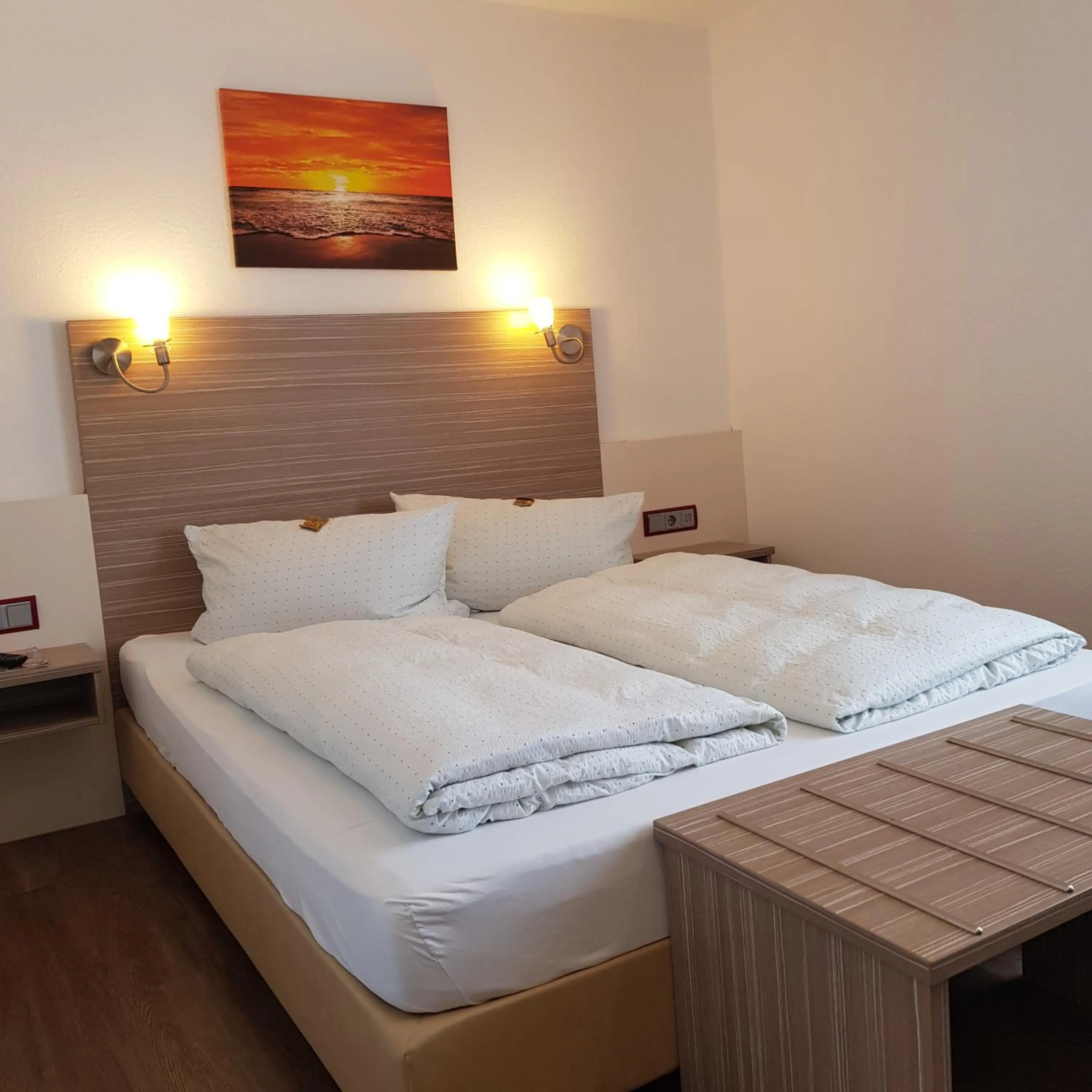 Bed in Hotel Mühleneck