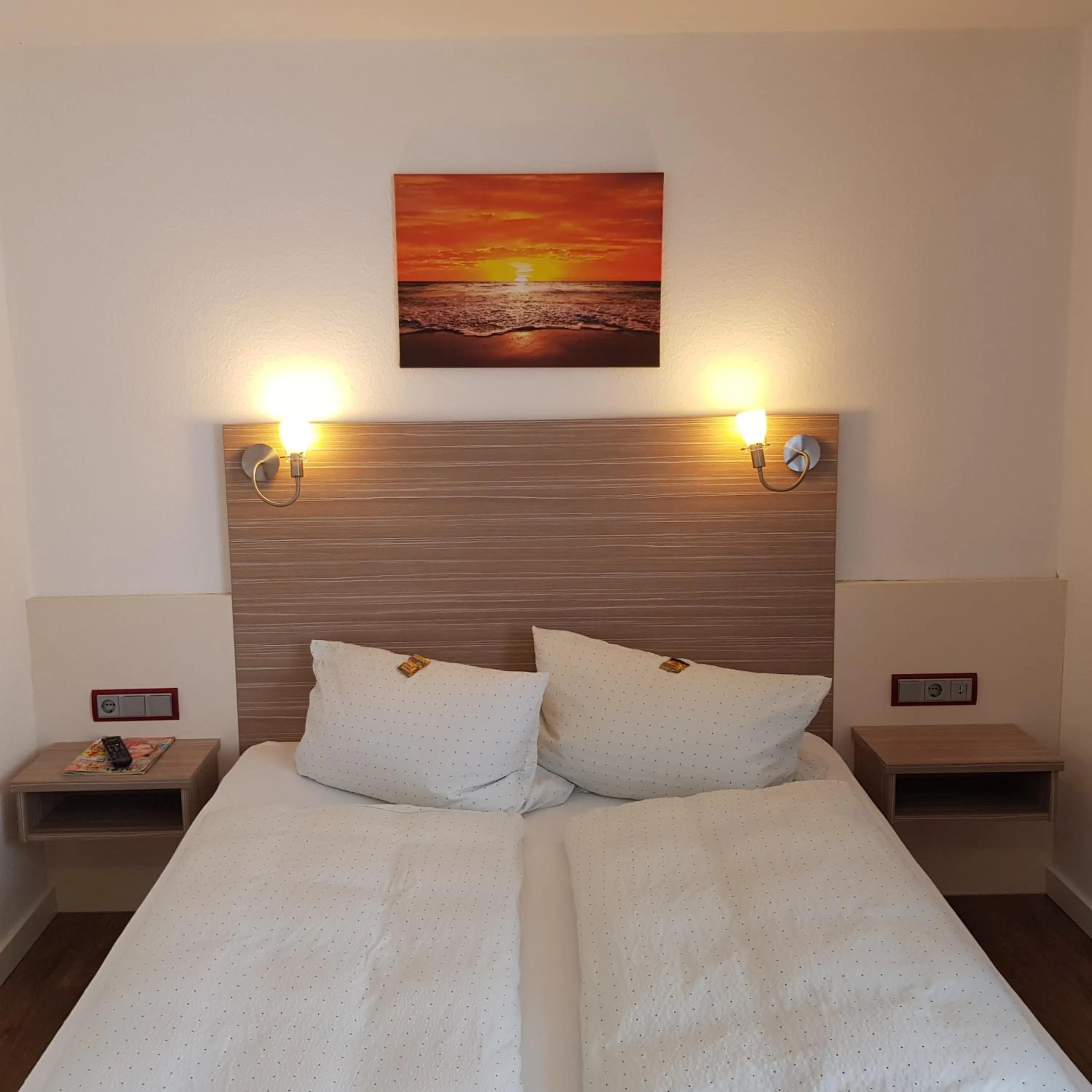 Bed in Hotel Mühleneck