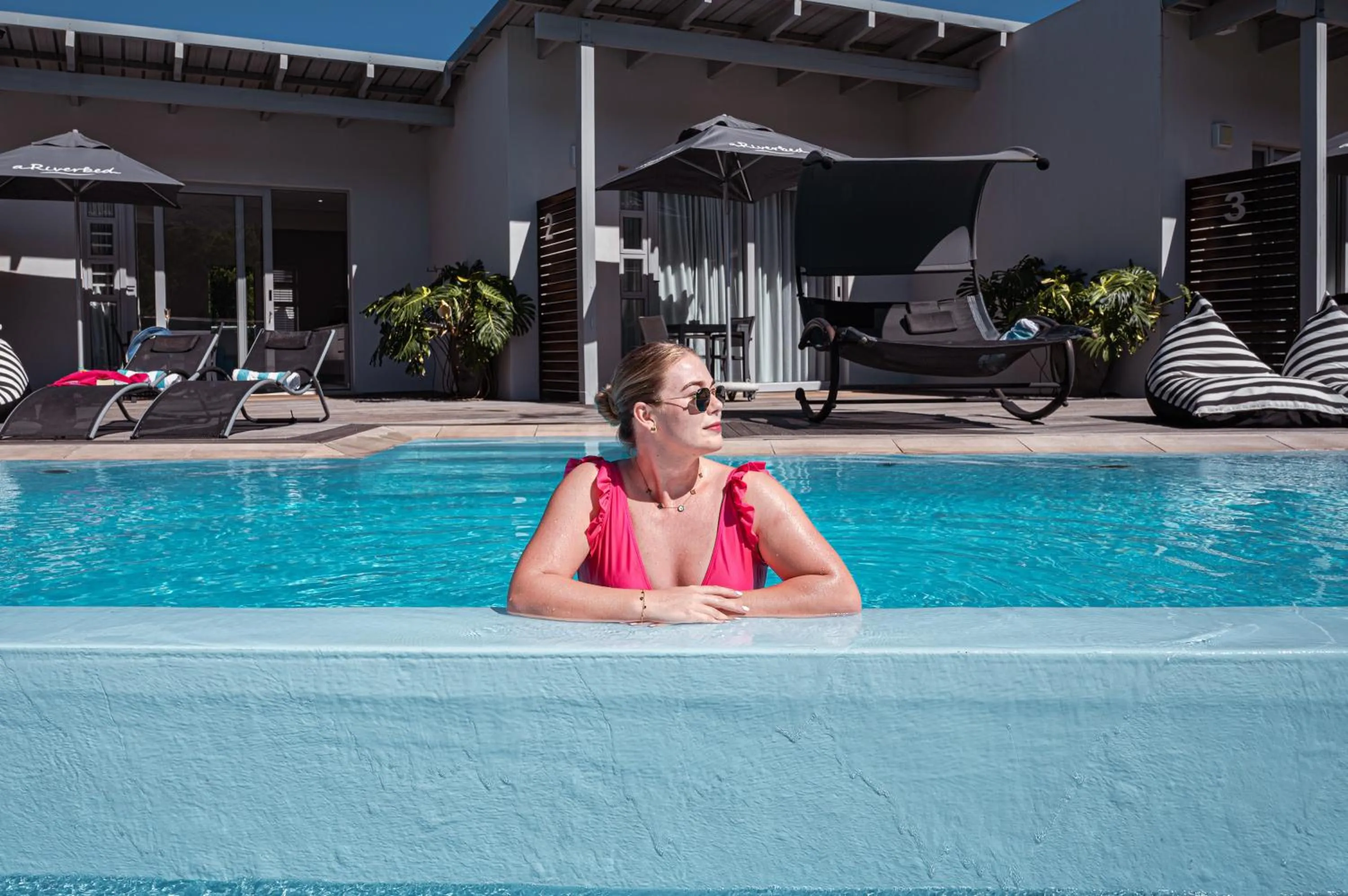 Swimming pool in A Riverbed Guesthouse