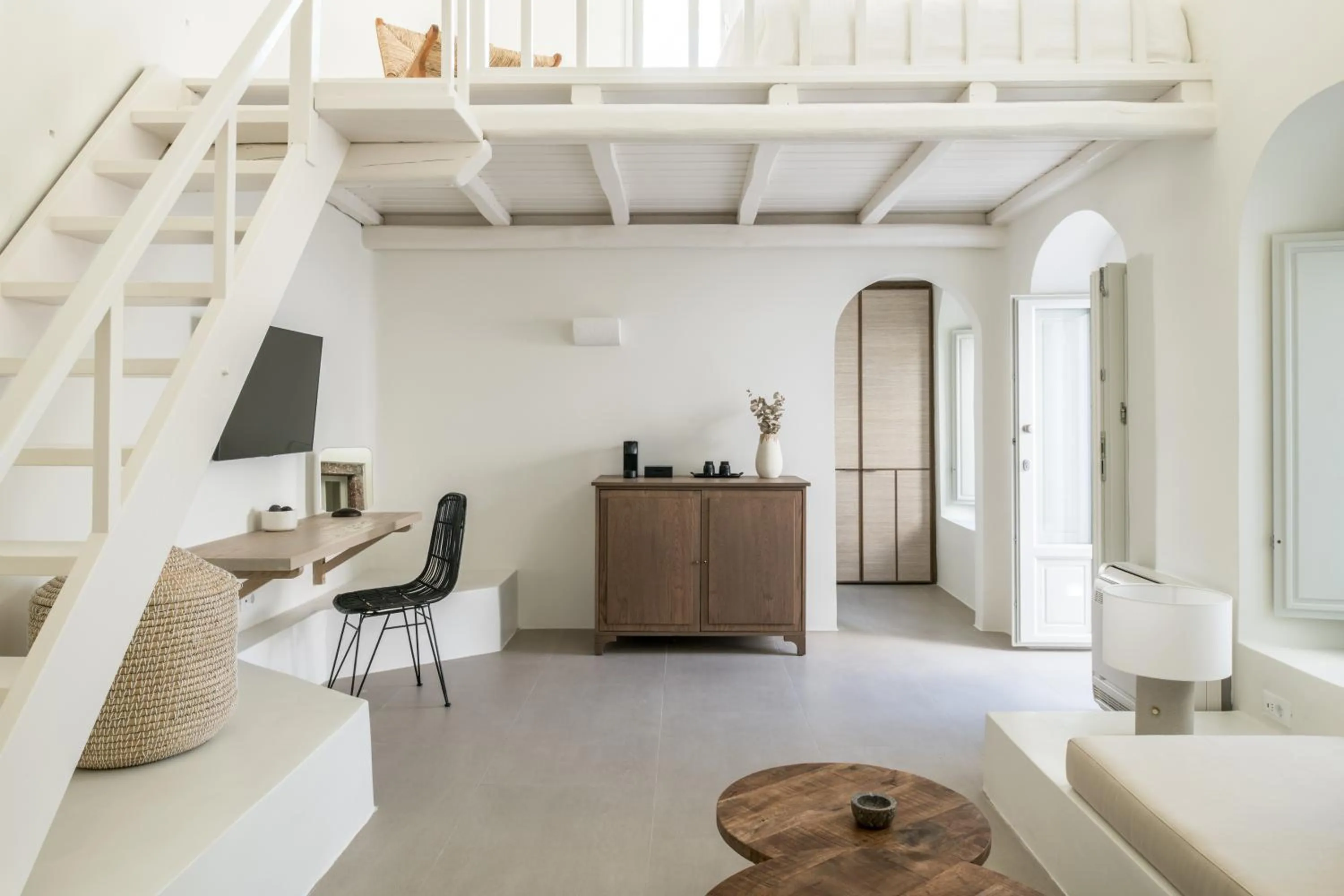 Living room in Enigma Suites