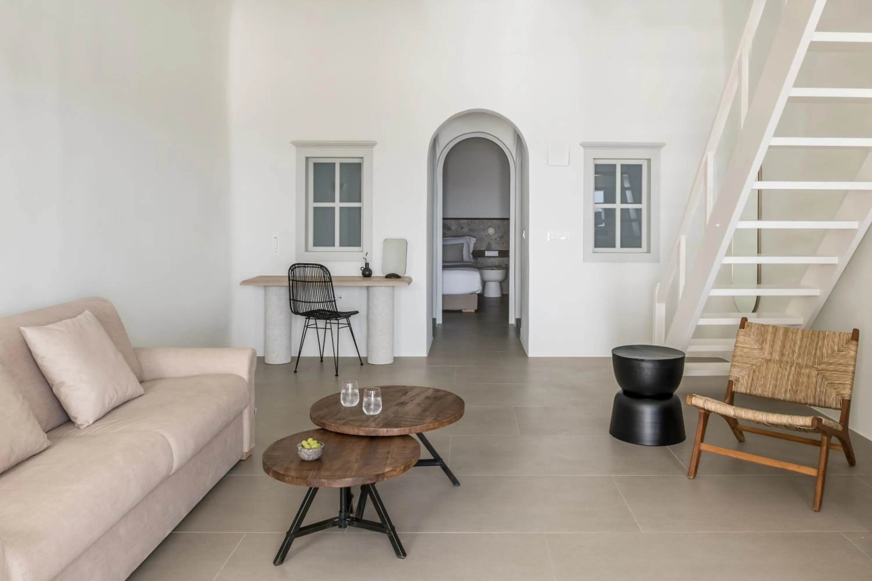 Living room in Enigma Suites