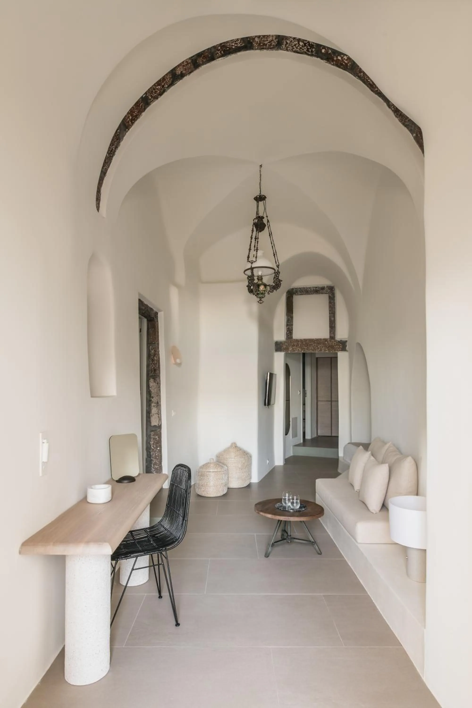 Living room in Enigma Suites