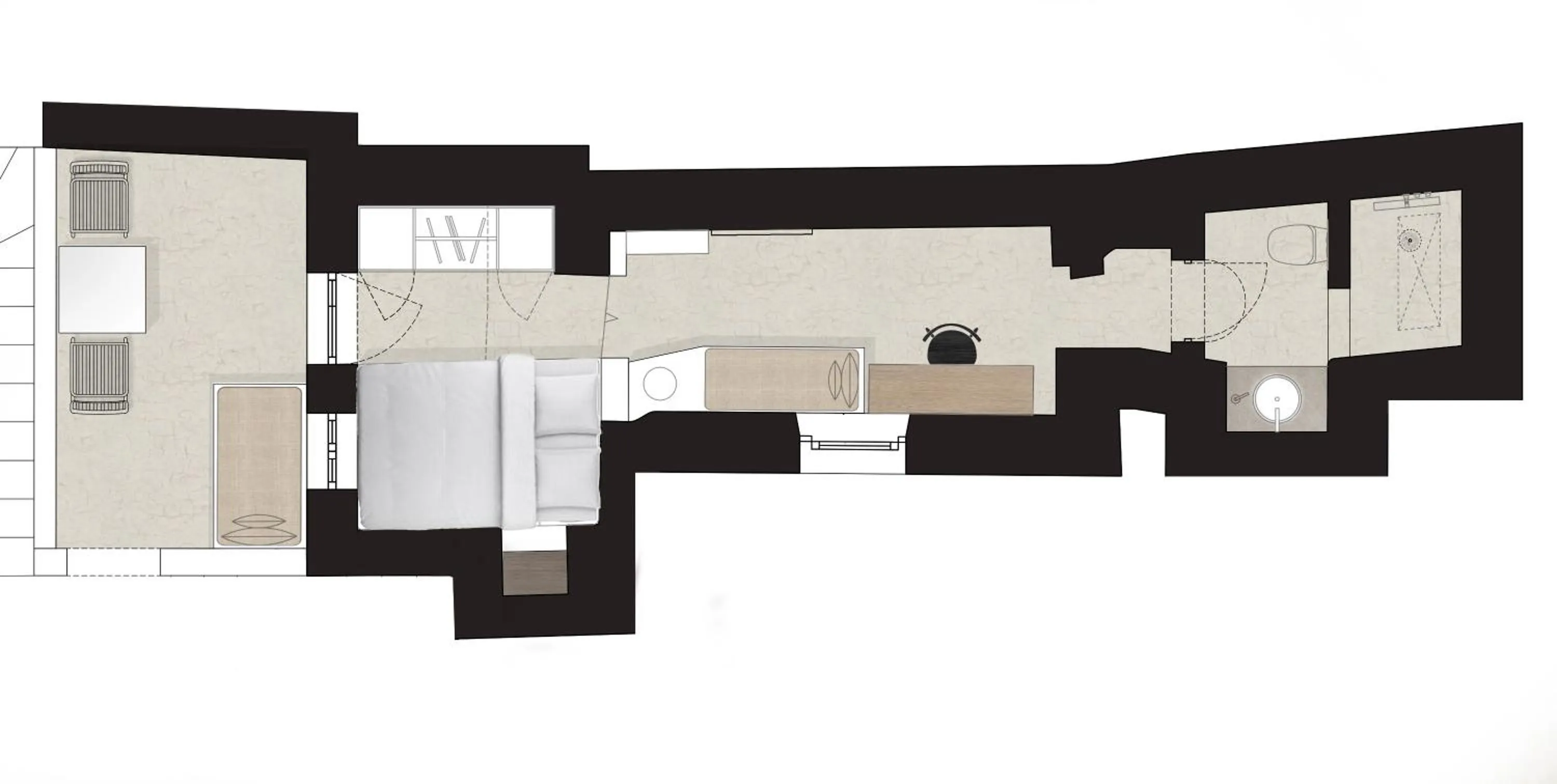 Floor plan in Enigma Suites