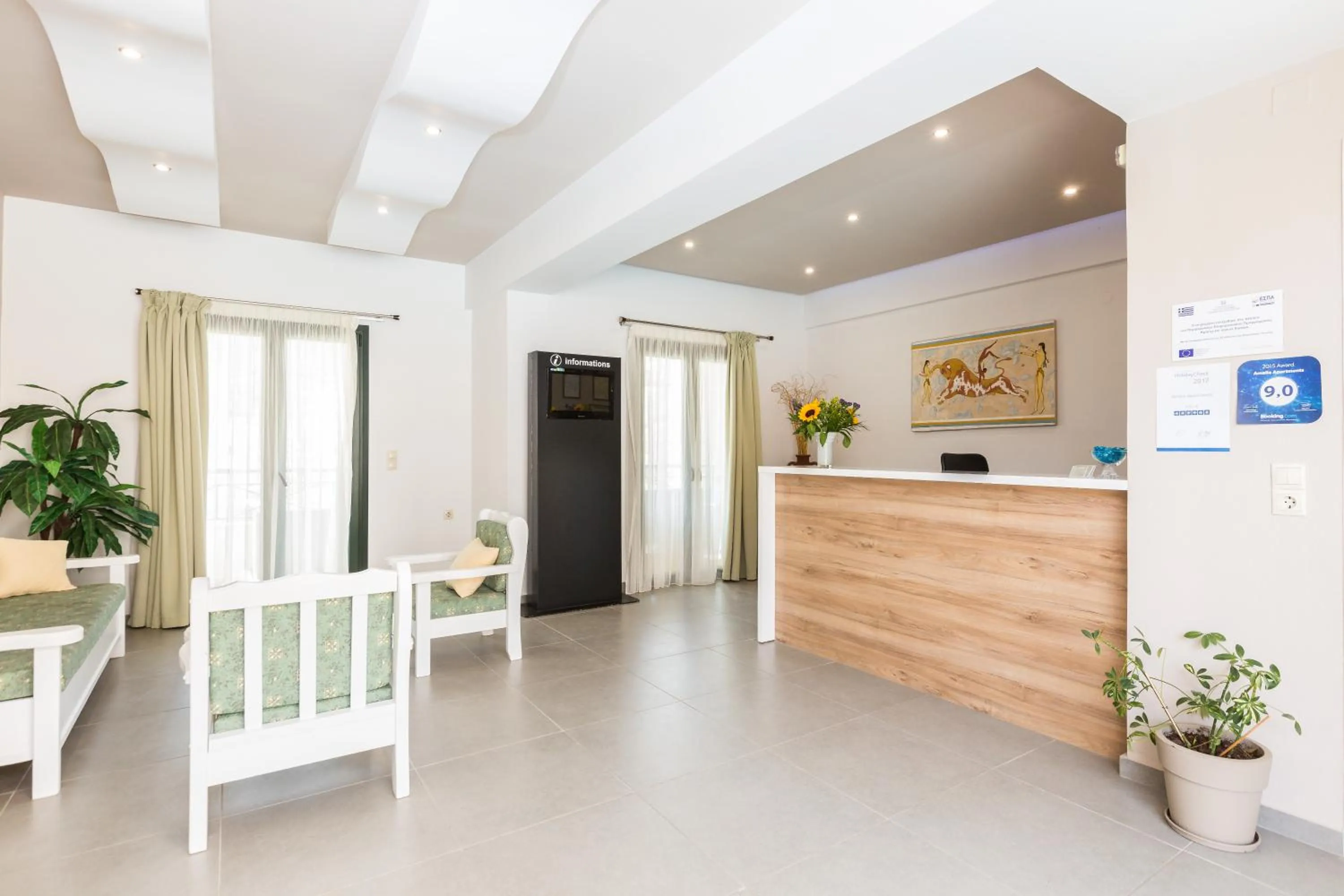 Lobby or reception in Amalia Apartments