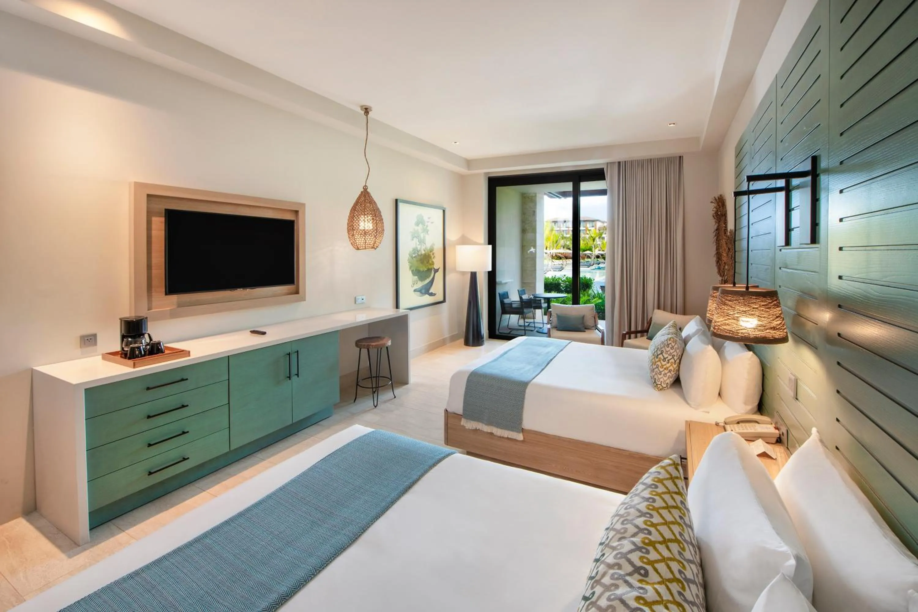 Bed in Adults Only Club at Lopesan Costa Bávaro Resort