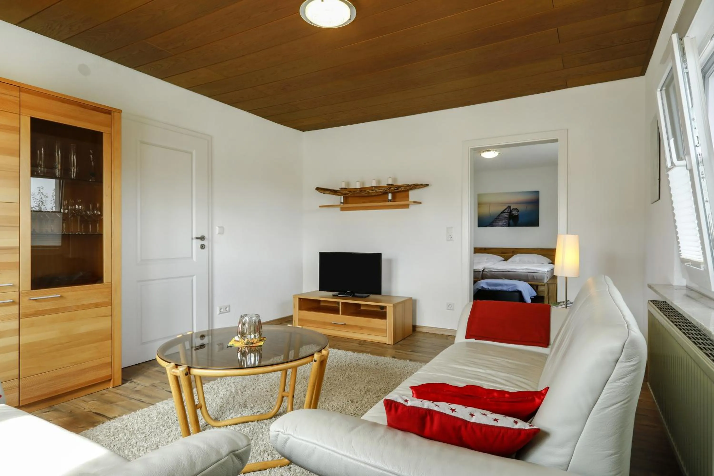 Living room, Bed in Ferienwohnung Eberle