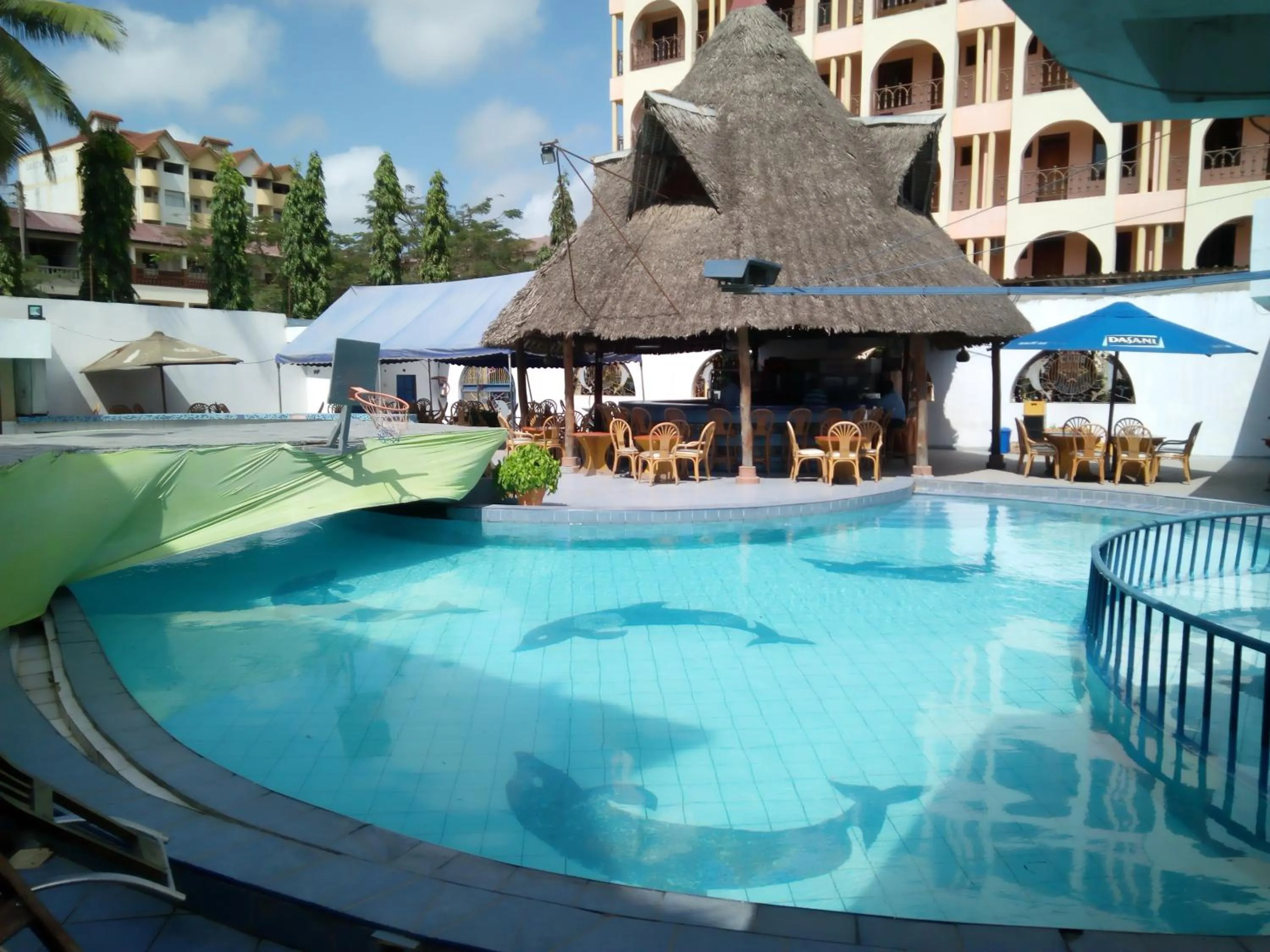 Pool view in Lambada Holiday Resort Mombasa