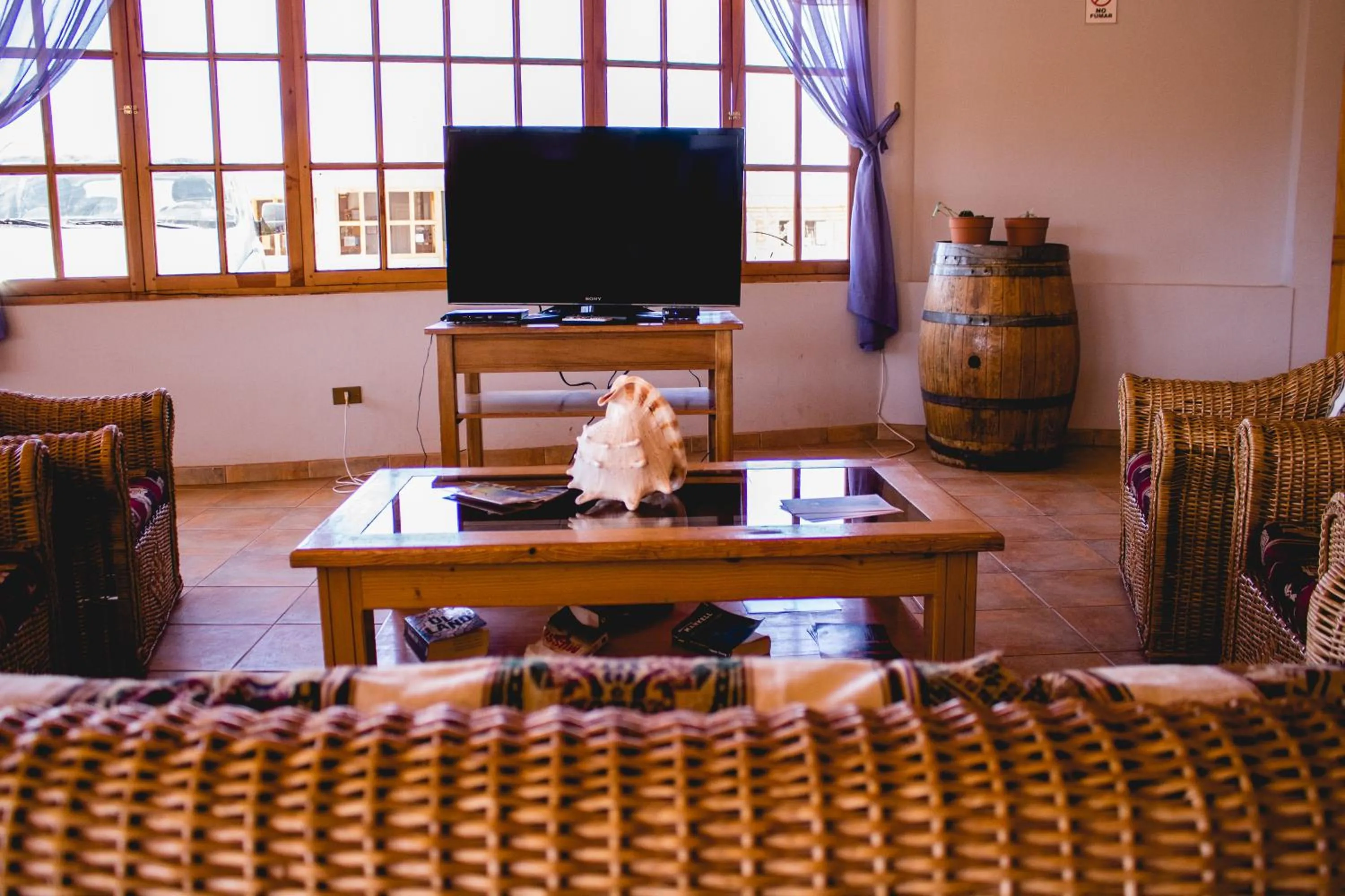 Communal lounge/ TV room in Hotel Iorana Tolache