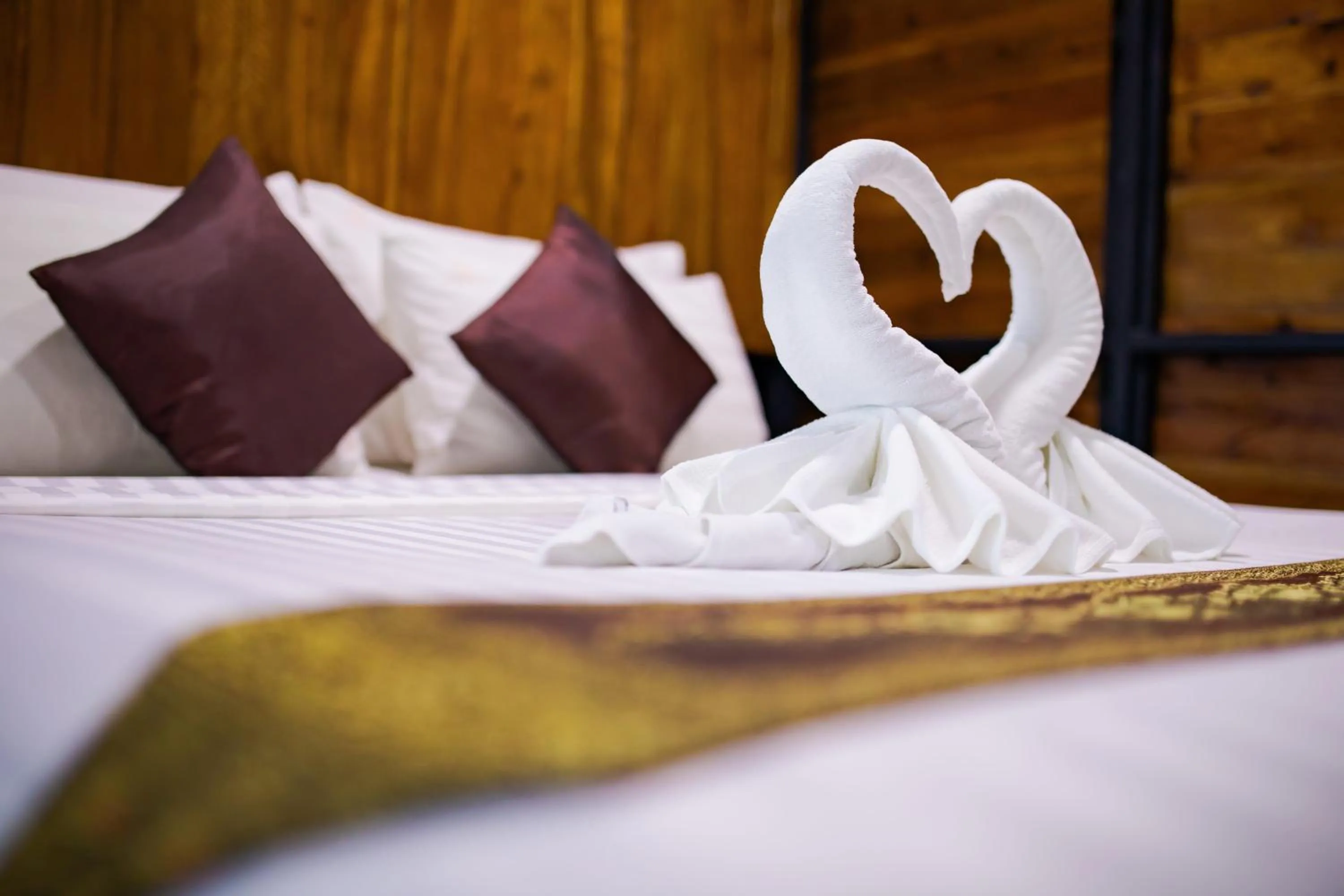 Bed in Chareena Hill Beach Resort