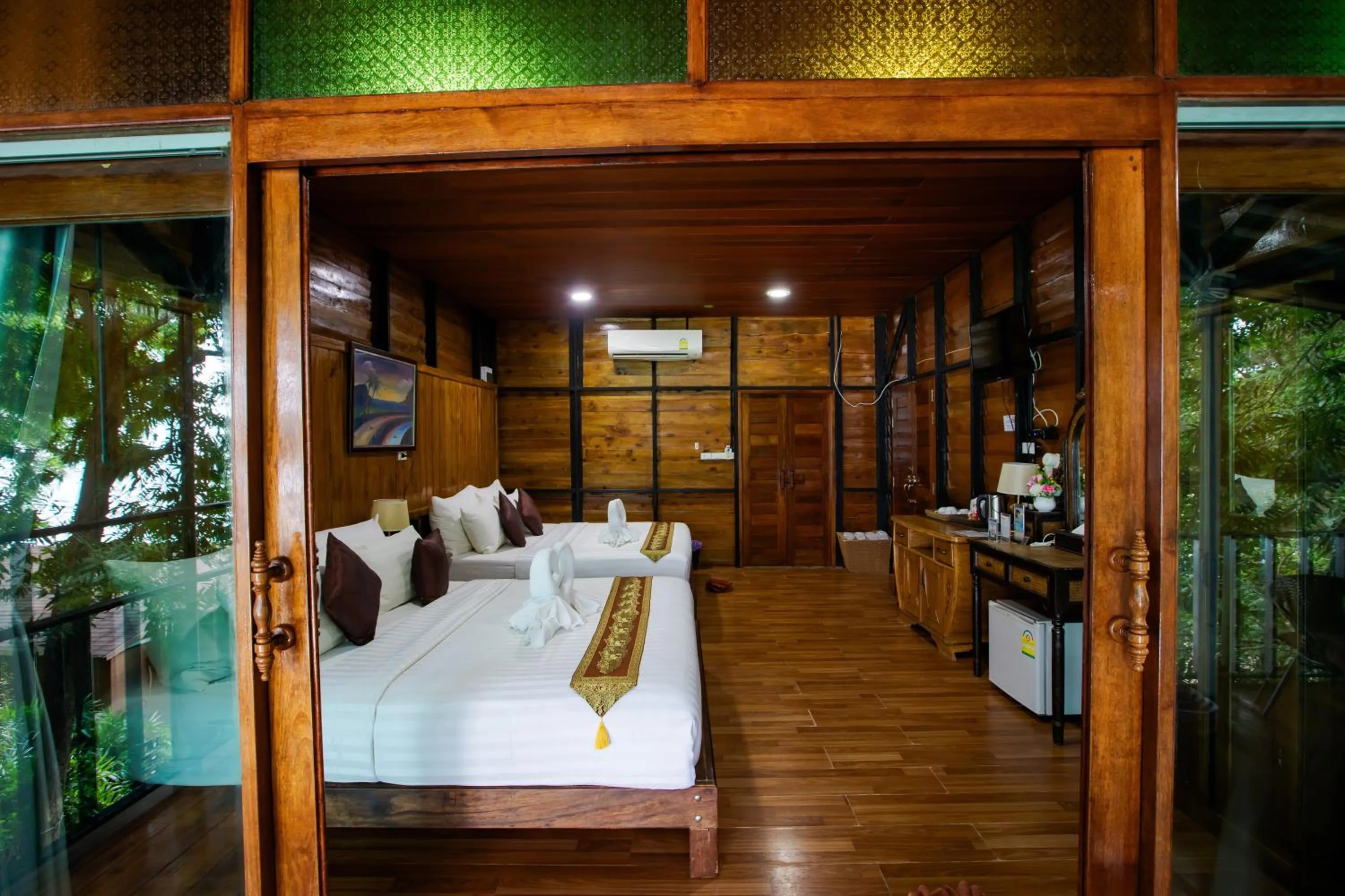 Bed in Chareena Hill Beach Resort