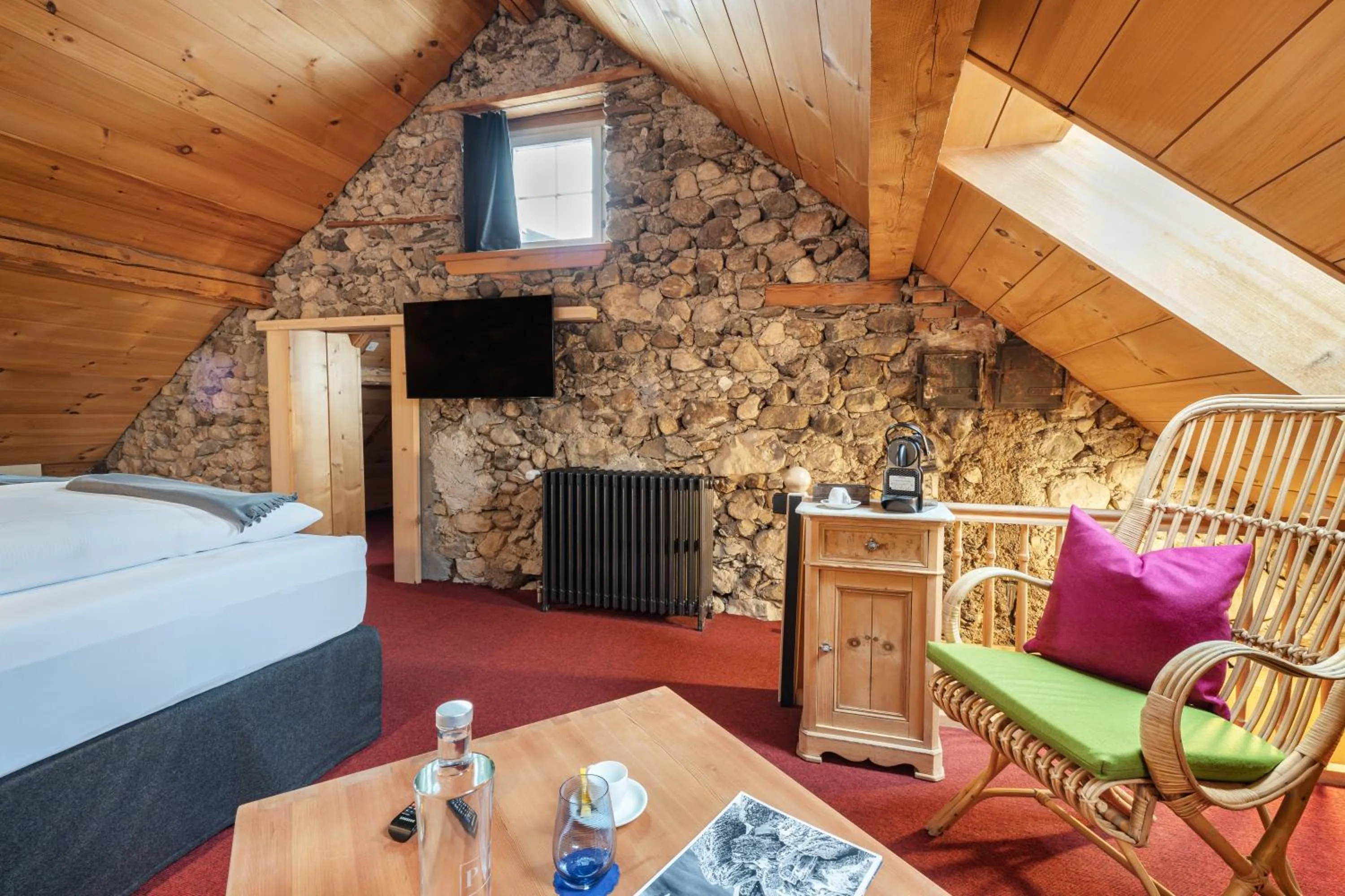 Photo of the whole room, Bed in Hotel Piz Mitgel