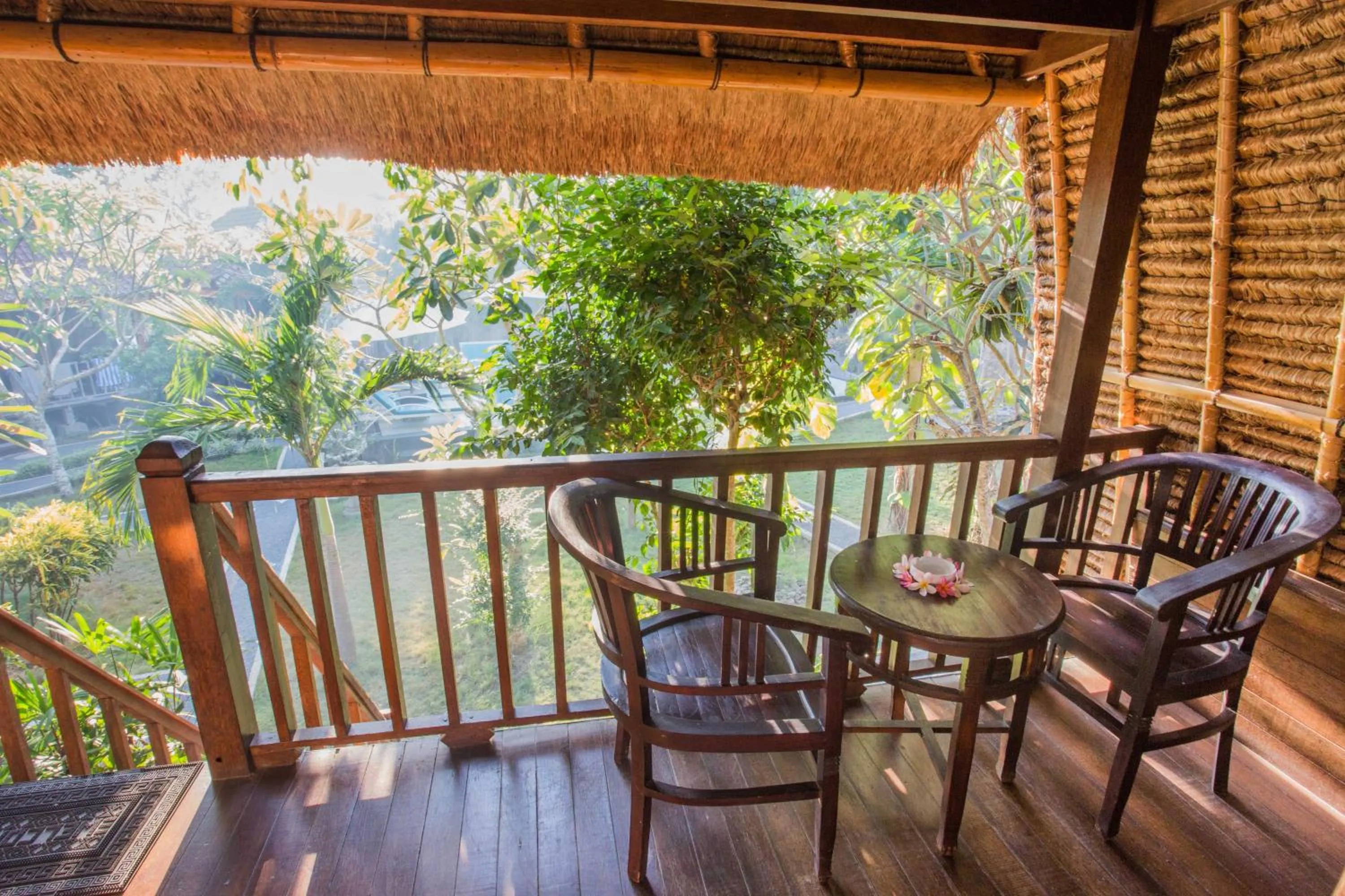 Garden view in Lotus Garden Huts