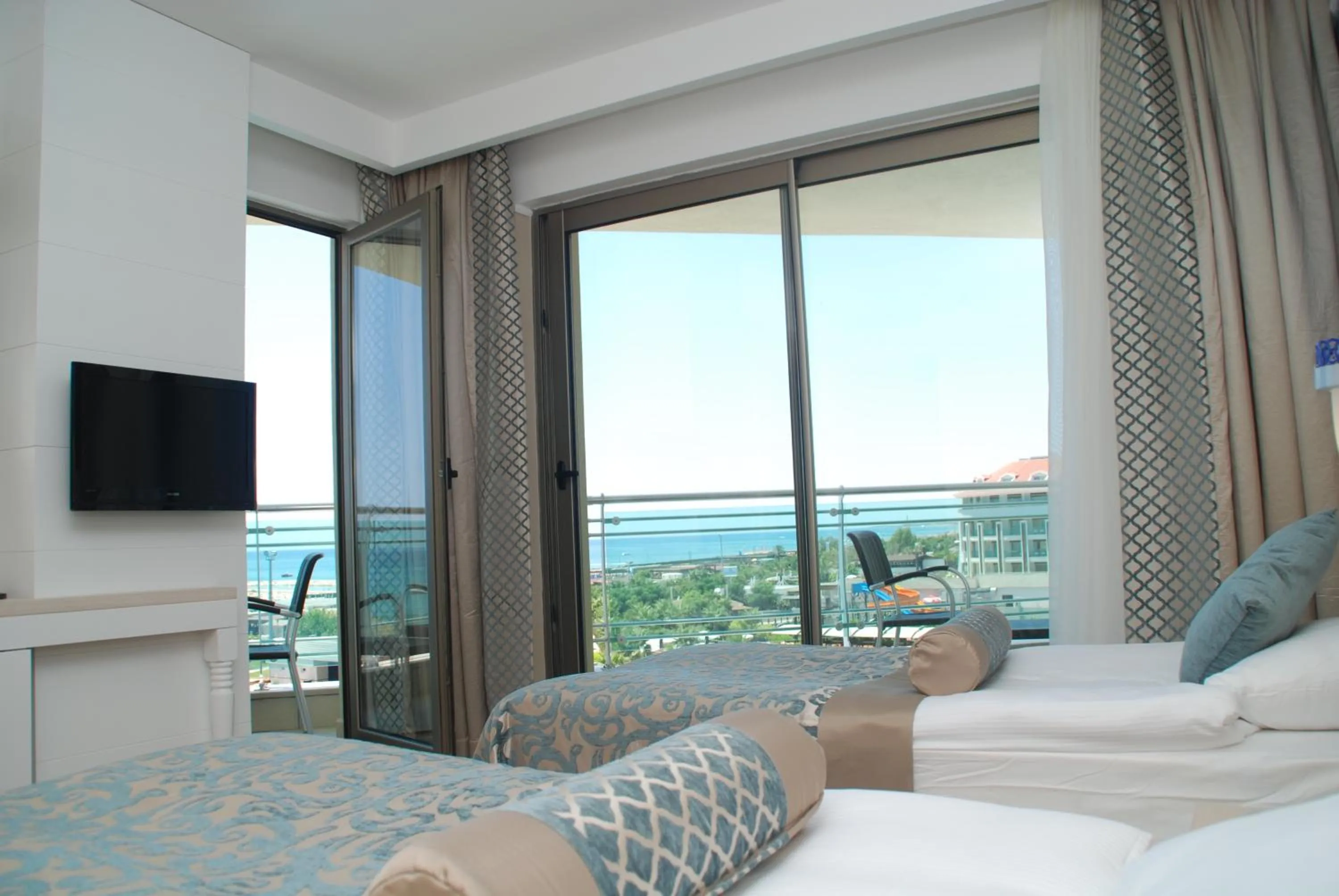 Bed in Seamelia Beach Resort Hotel & SPA