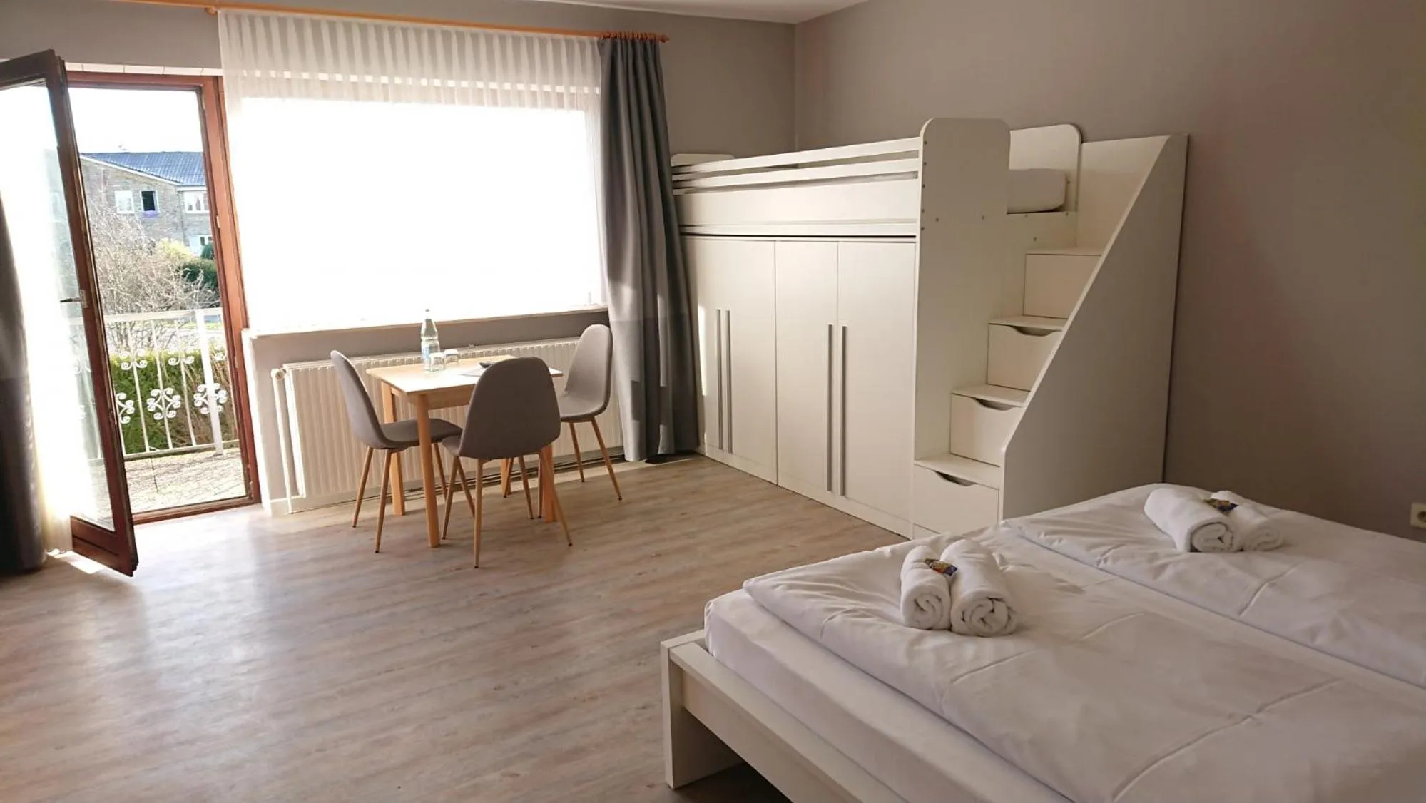 Balcony/Terrace, Bed in Ostseehotel Kappeln by team SchleiFee