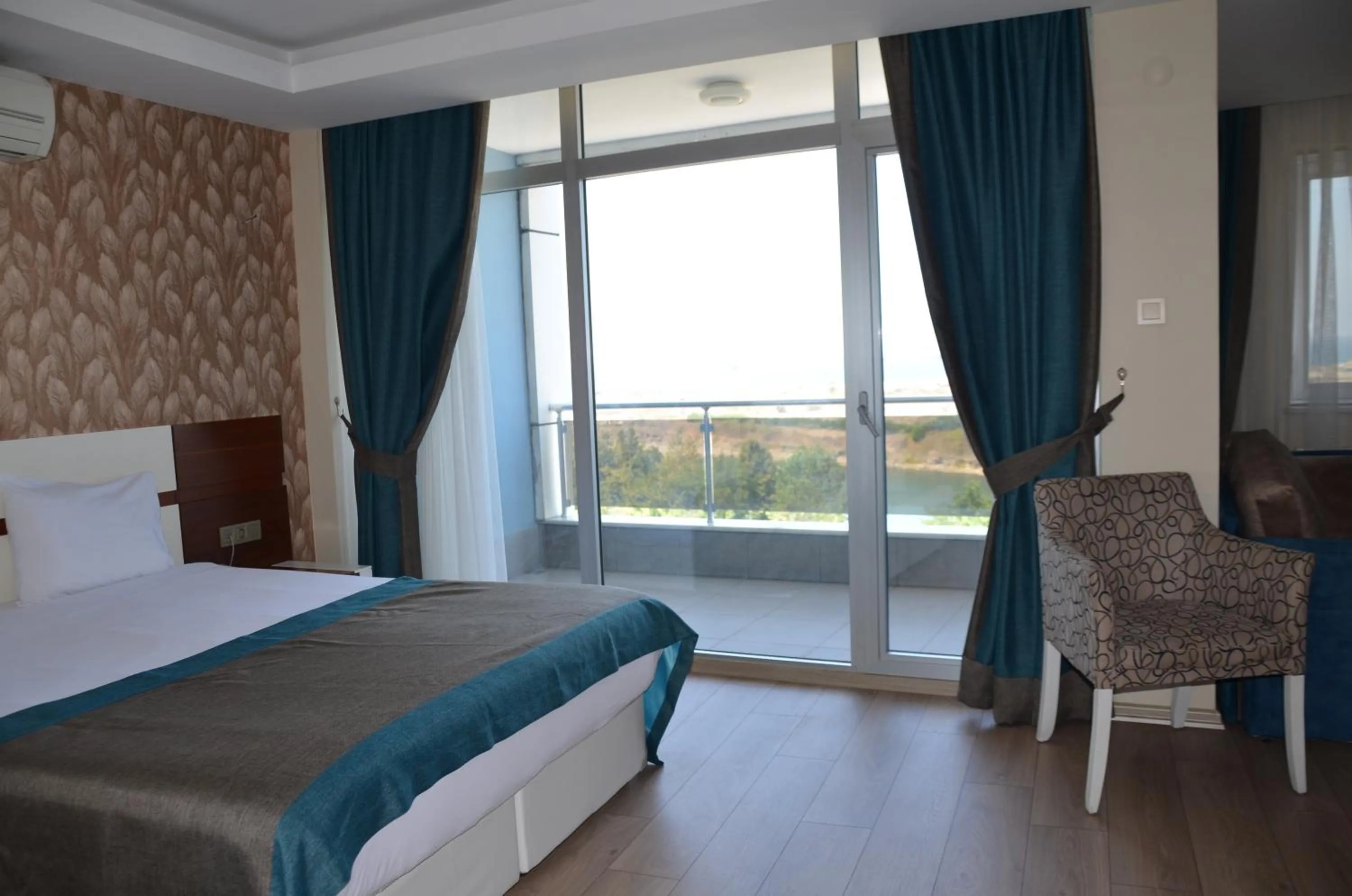 Sea view, Bed in Grand Ahos Hotel
