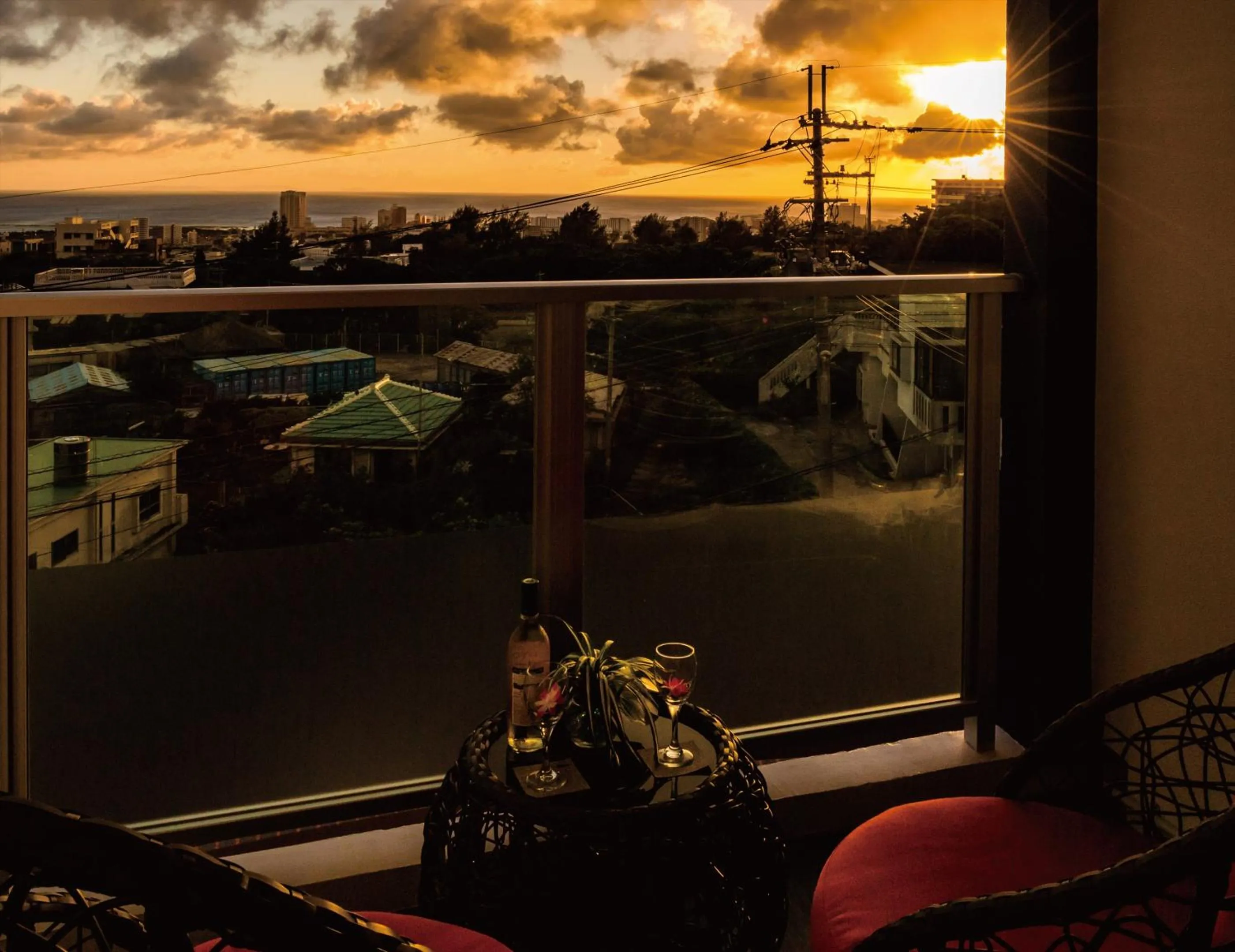 Balcony/Terrace in Zoe Resort The Sunset Village Okinawa Chatan