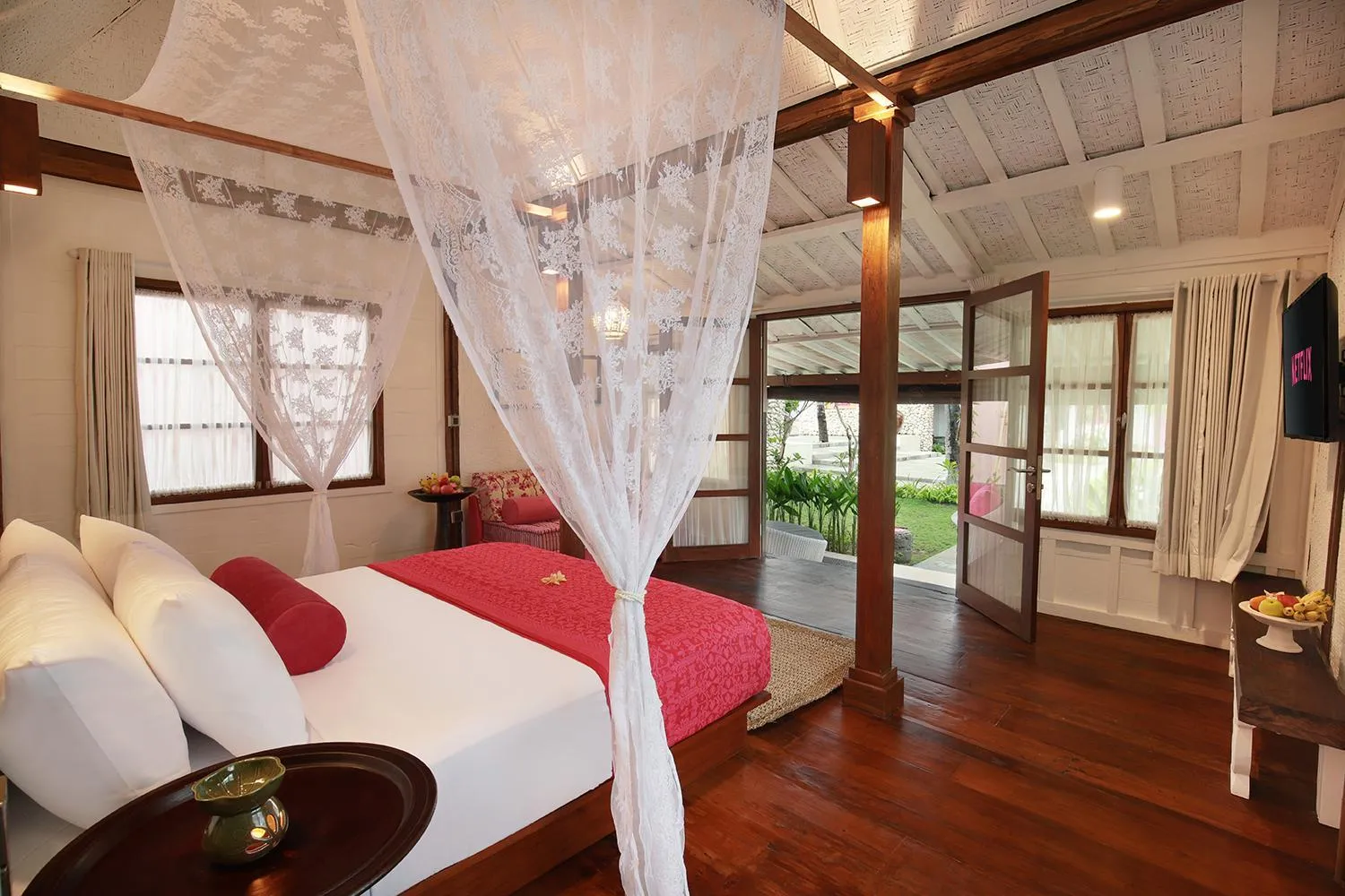 View (from property/room), Bed in PinkCoco Gili Air - Constant Surprises & for Cool Adults Only